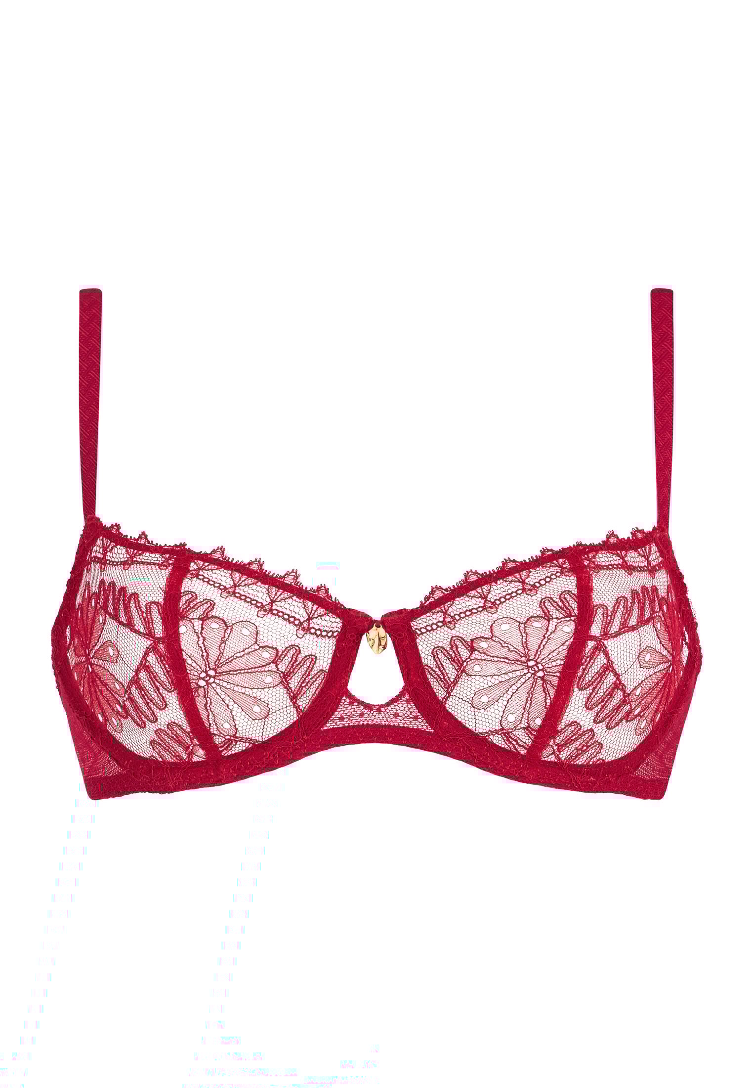 Underwired demi-cup bra AUBADE Red