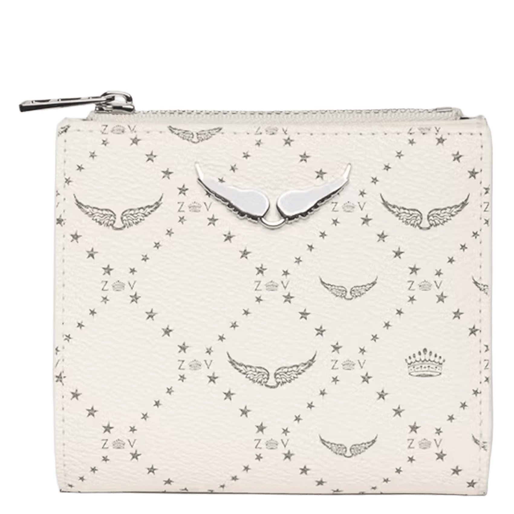 Portefeuille imprimé zippé ZADIG&VOLTAIRE White