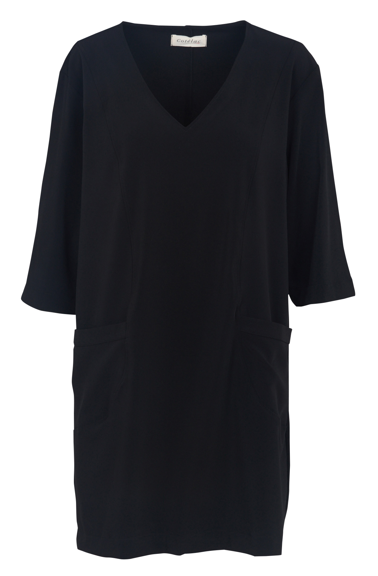 Oversized dress in mixed recycled fibers ACOTE Black