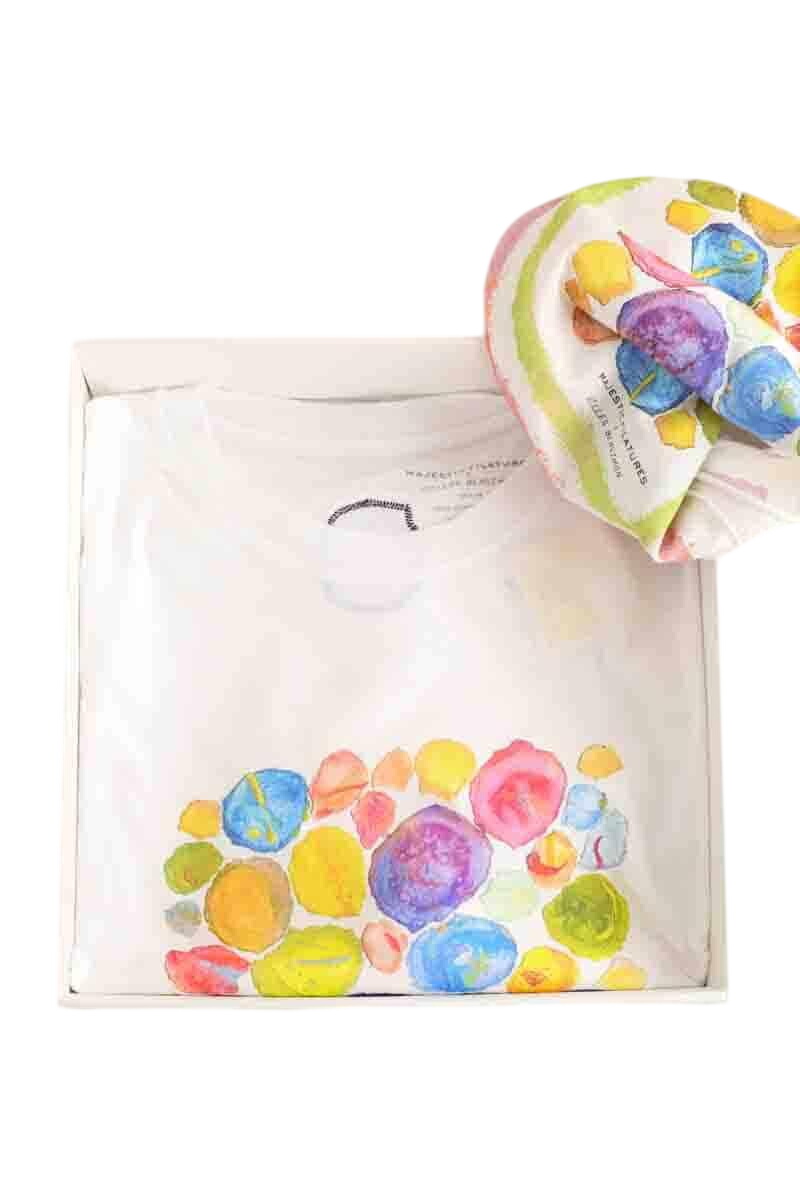 T-shirt with matching scarf MAJESTIC FILATURES - SECONDE MAIN White