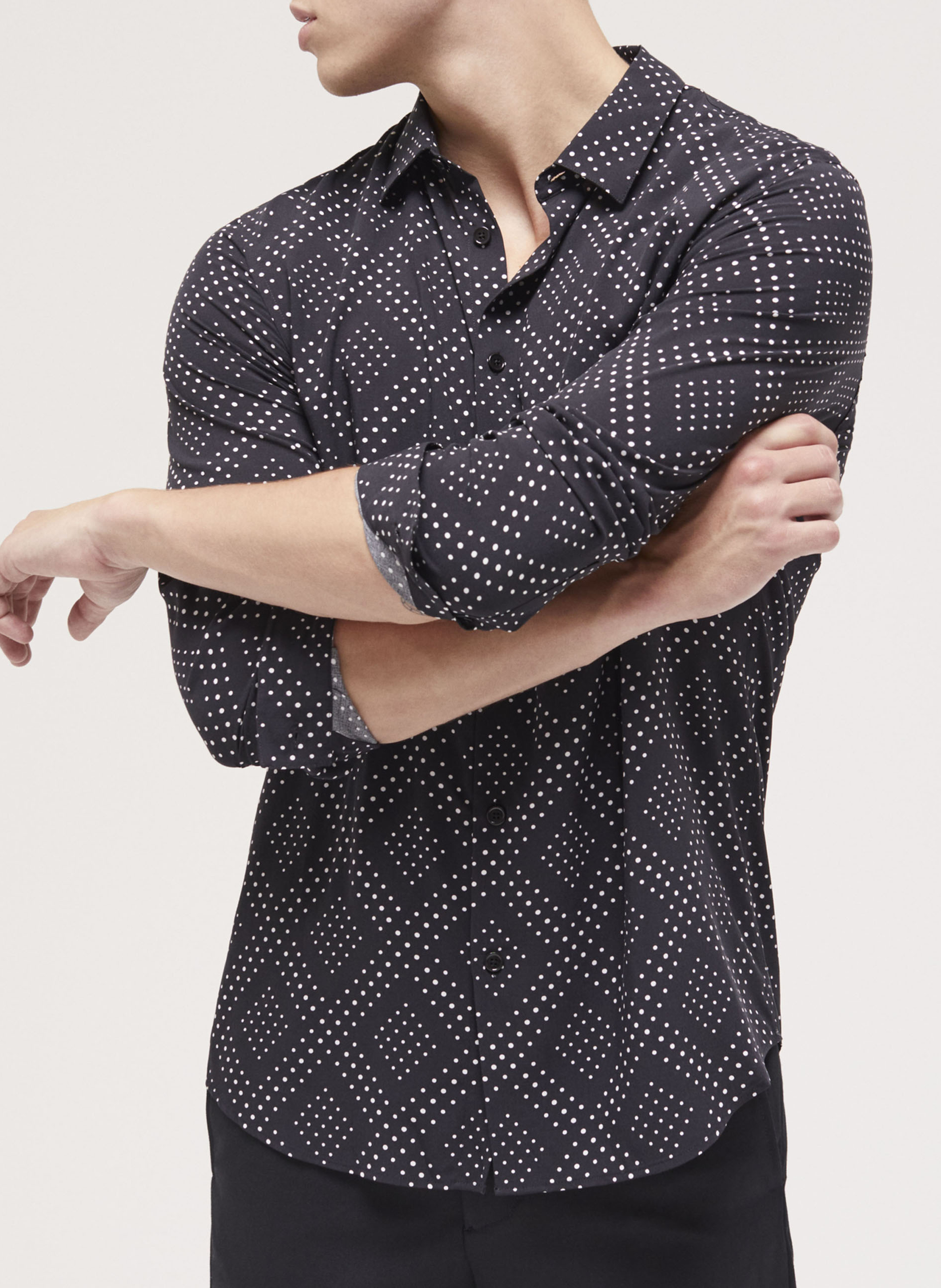 Chemise à strass en viscose THE KOOPLES Noir