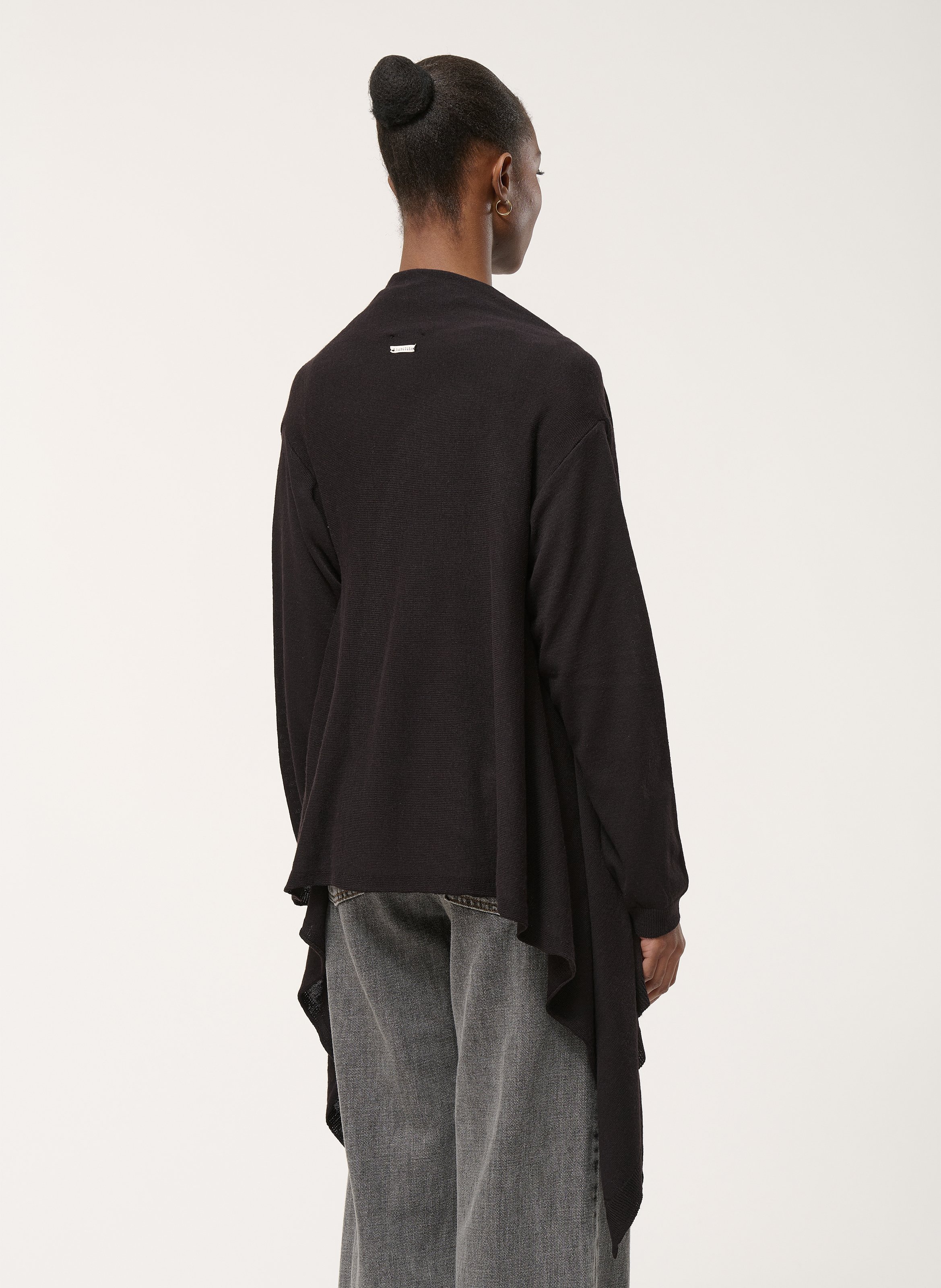 Cardigan oversize  en maille HUMILITY Noir