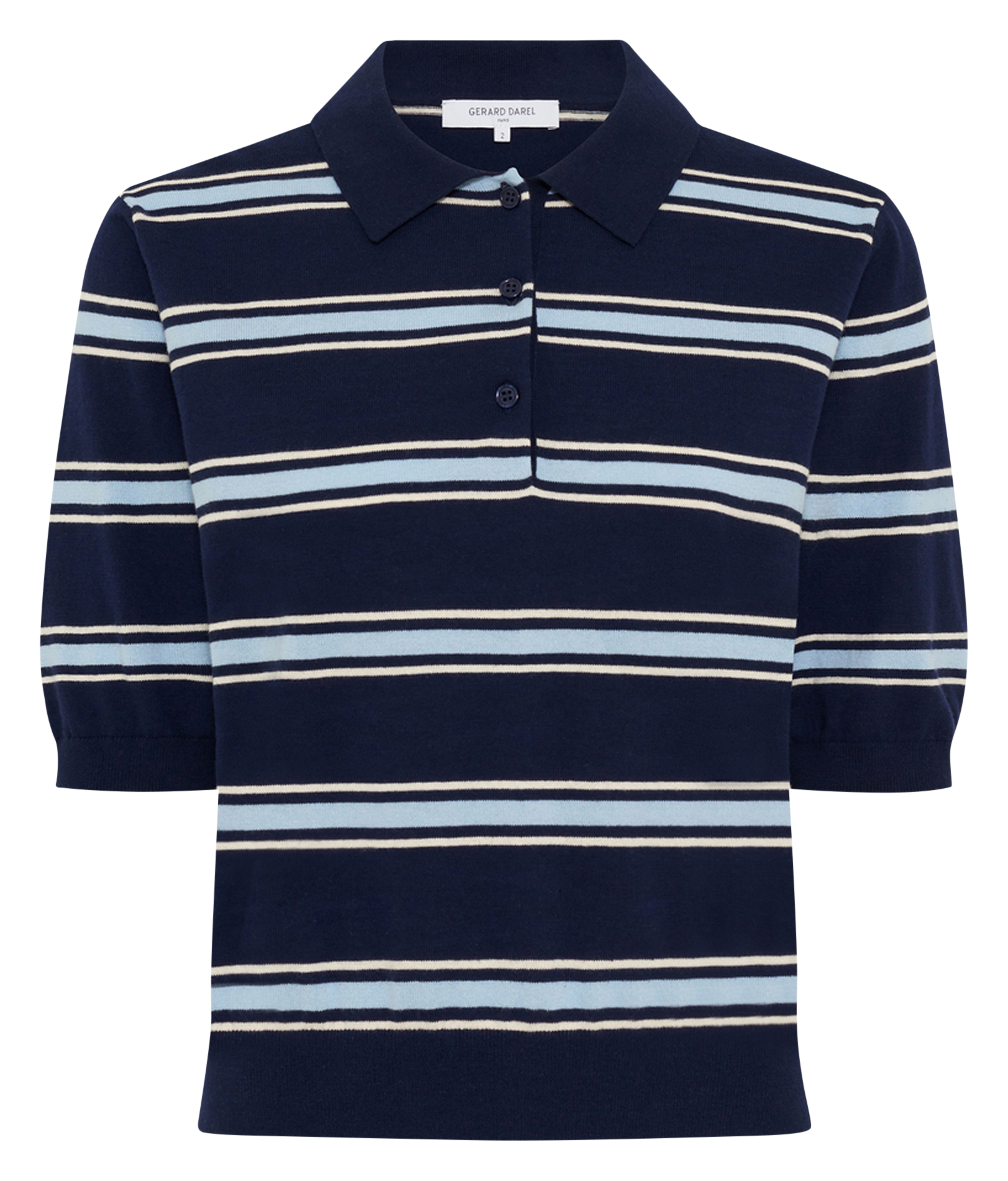 Gerade geschnittenes Poloshirt aus Baumwolle mit Streifen GERARD DAREL Blau