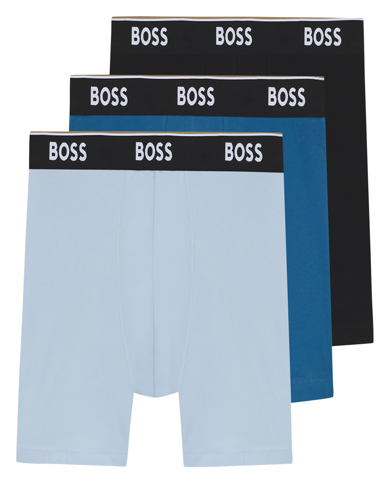 Pack of three cotton-blend boxers BOSS Blue