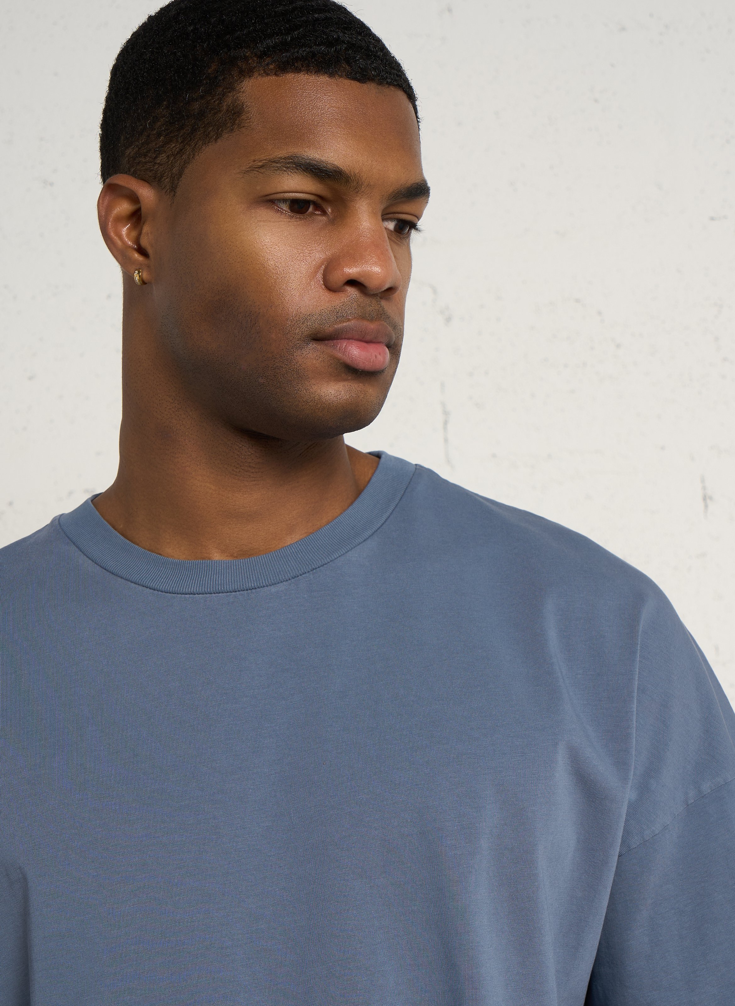 Regular-fit round-neck cotton T-shirt AMERICAN VINTAGE Blue