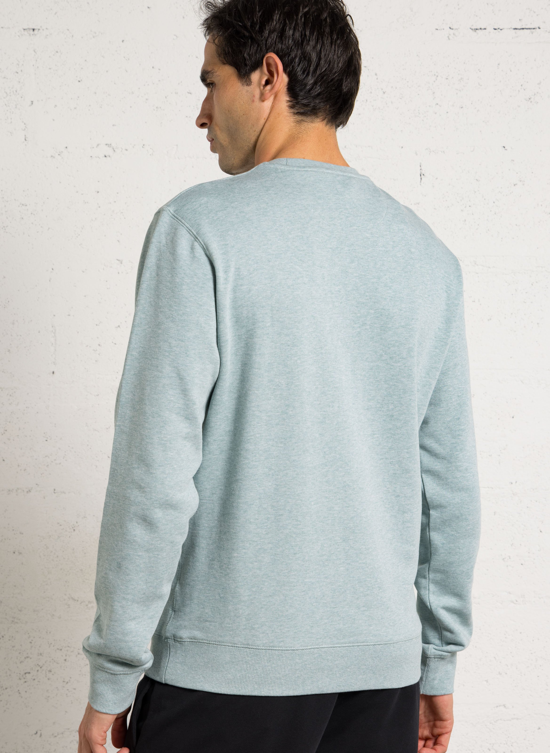 Sweat droit col rond en coton bio FARAH Vert