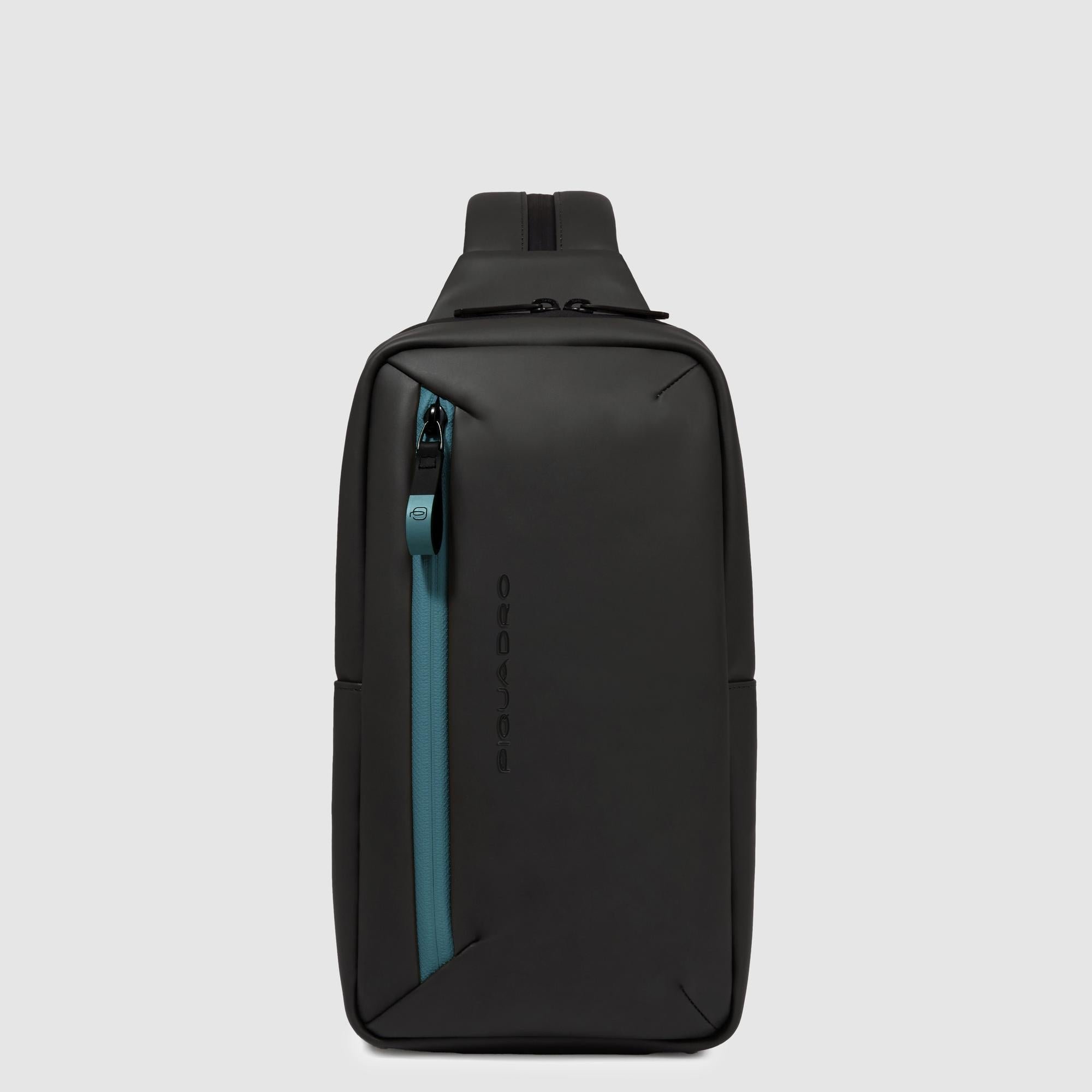 Chest bag for iPad® mini with RFID protection and pocket for Piquadro smart tracker PIQUADRO Black