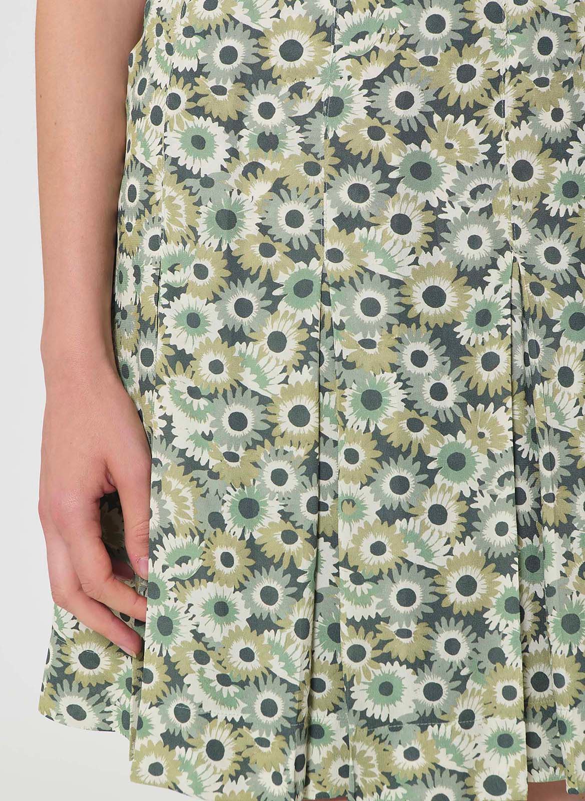 Jupe courte à motif fleuri TARA JARMON Vert