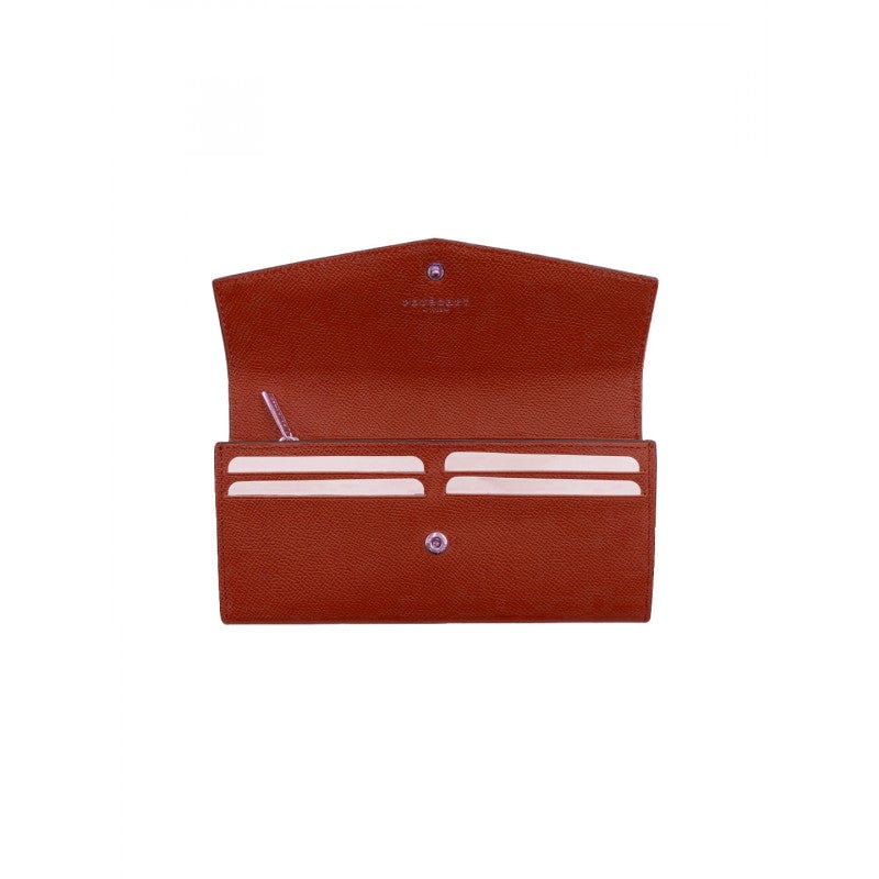 Porte-monnaie en cuir de vachette POURCHET Rouge