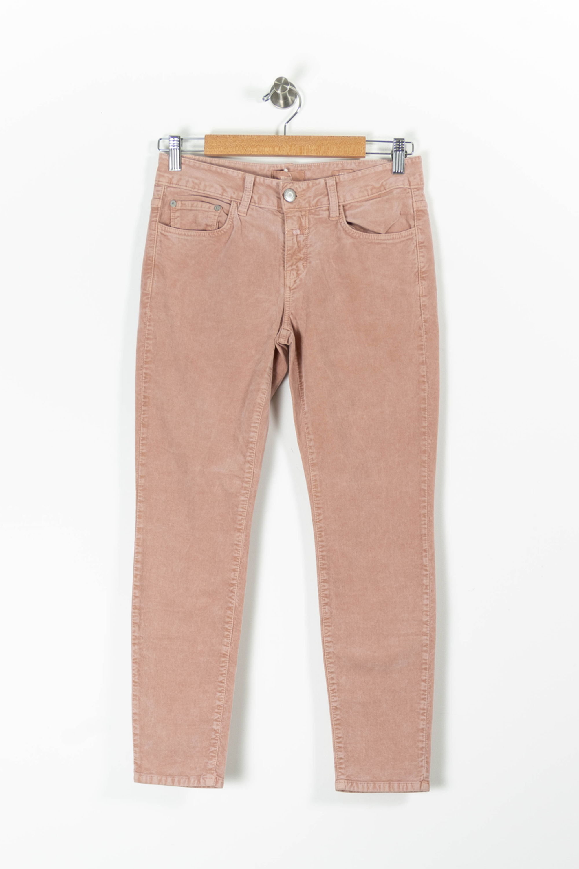 Cropped slim jeans with studs CLOSED - Seconde Main Pink