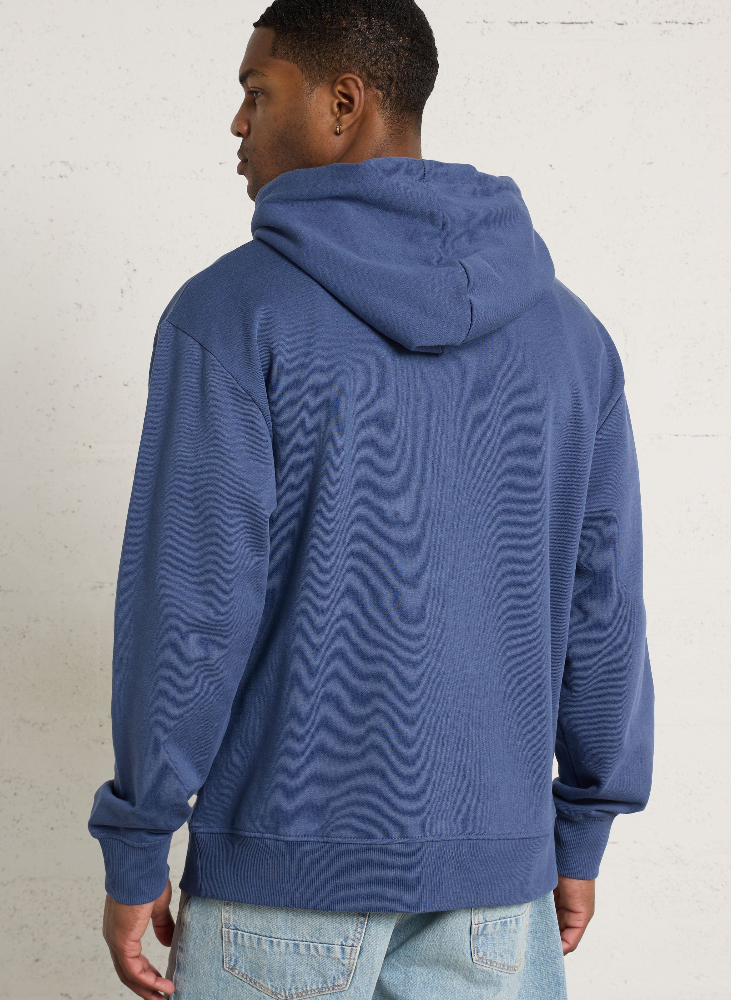 Sweat zippé à capuche droit en coton  PEPE JEANS Bleu