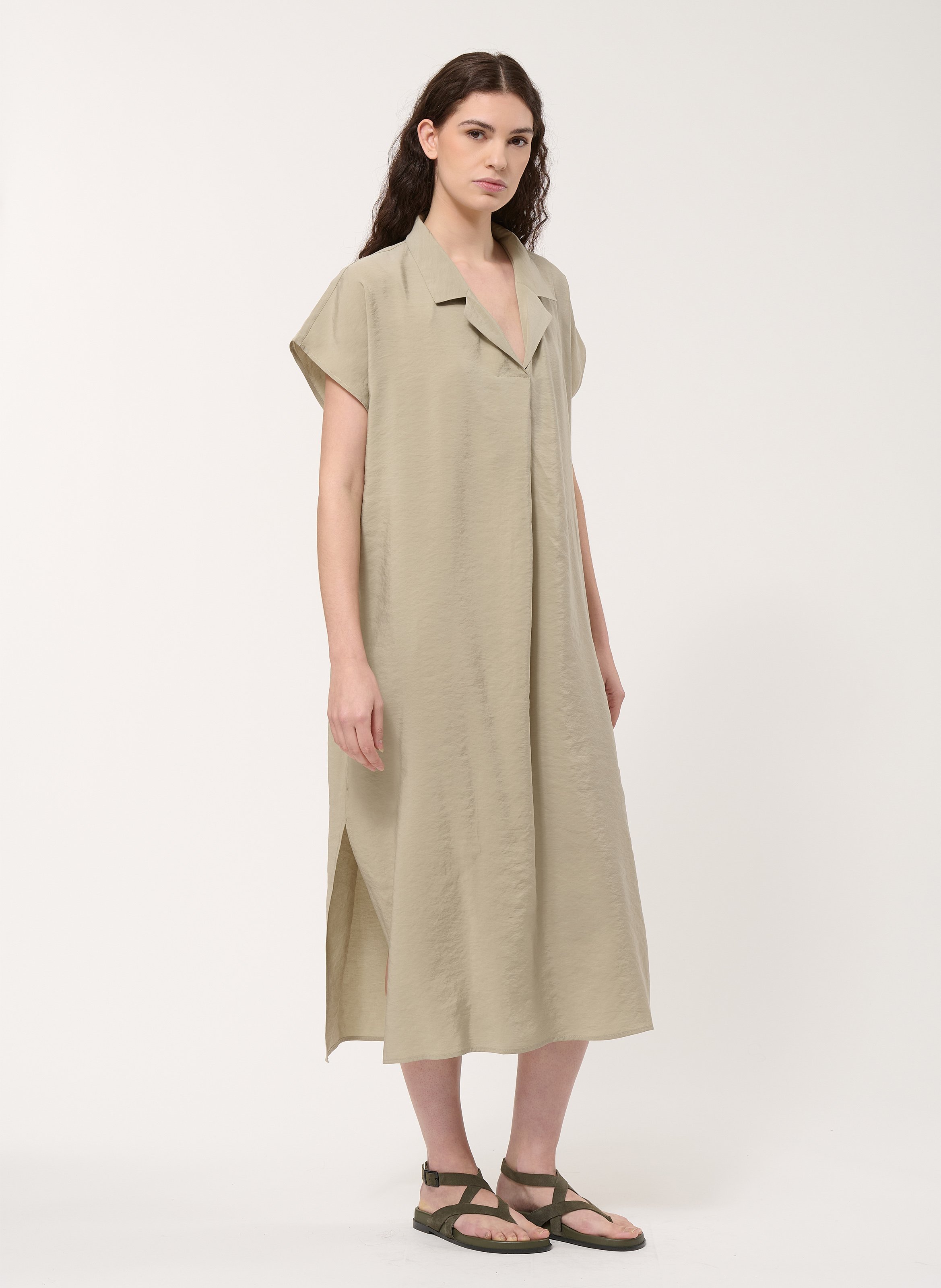 Robe midi à col tailleur  HUMILITY Vert