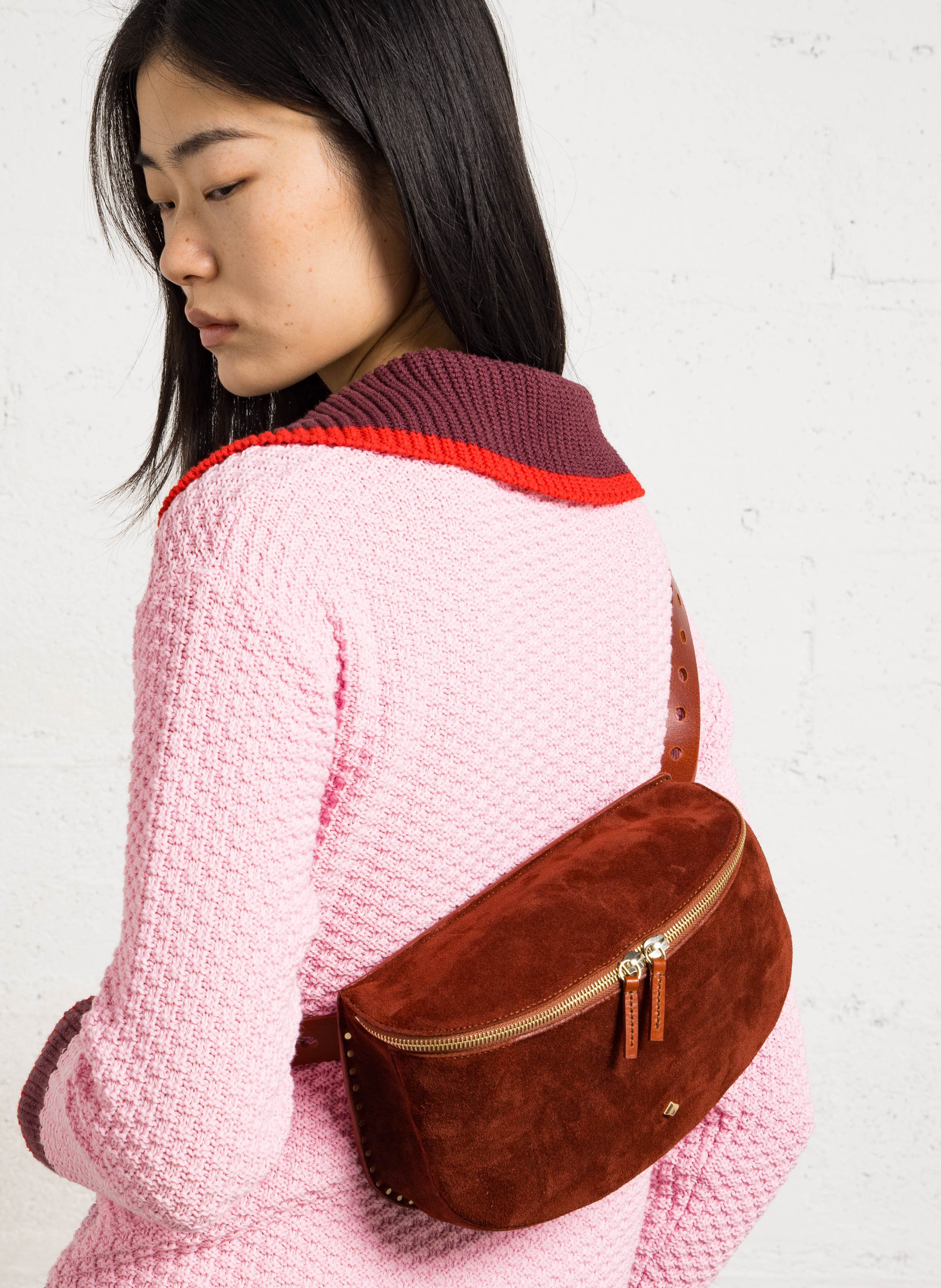 Sac banane en cuir HERBERT FRERE SOEUR Multicolore