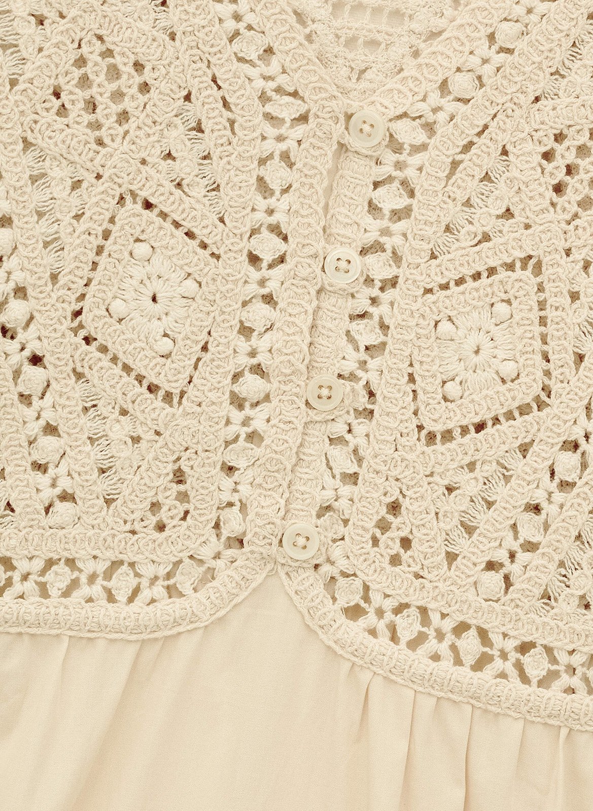 Robe longue col V en coton BA&SH Beige