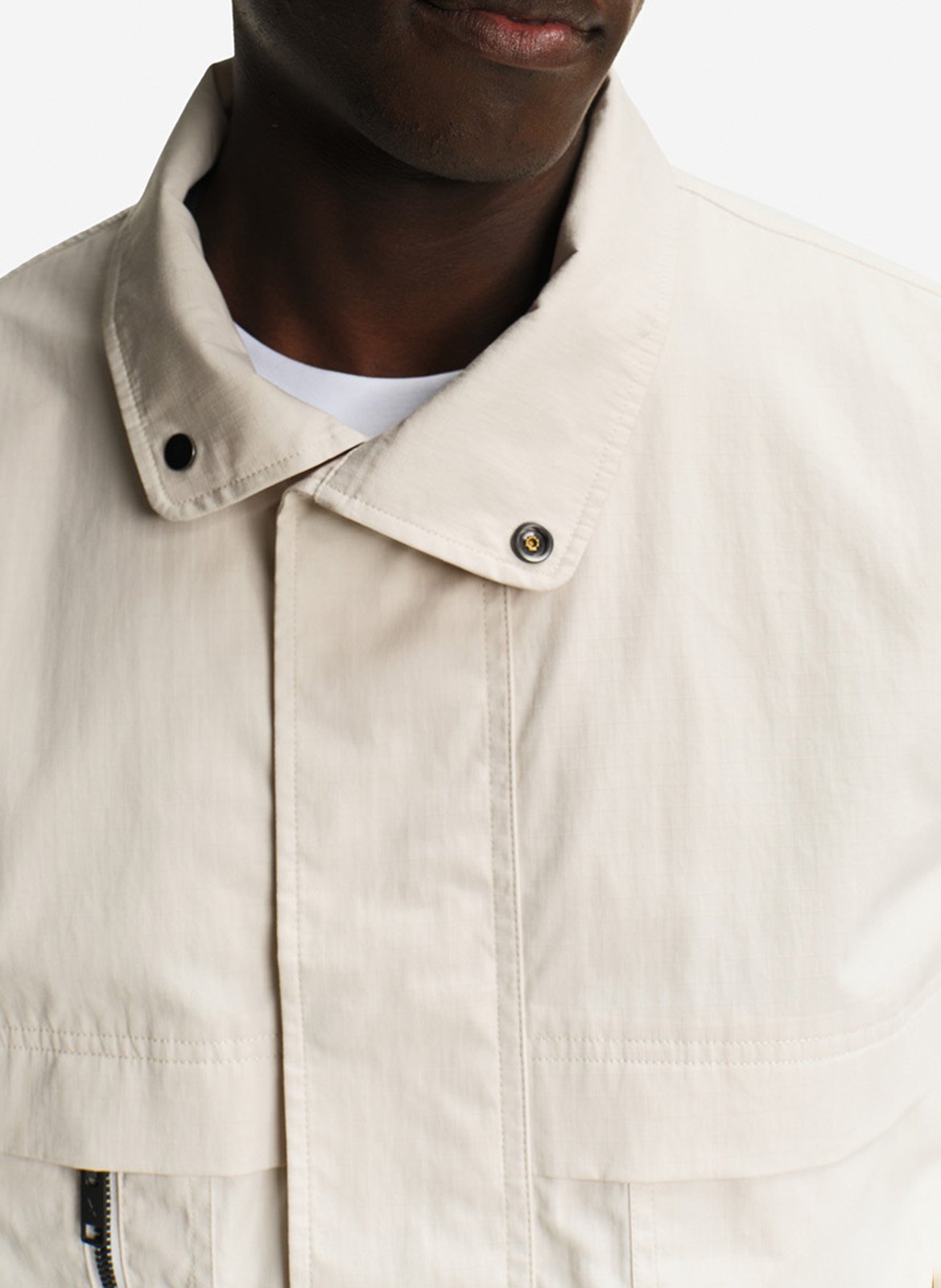 Straight high-neck solid parka AIGLE Beige