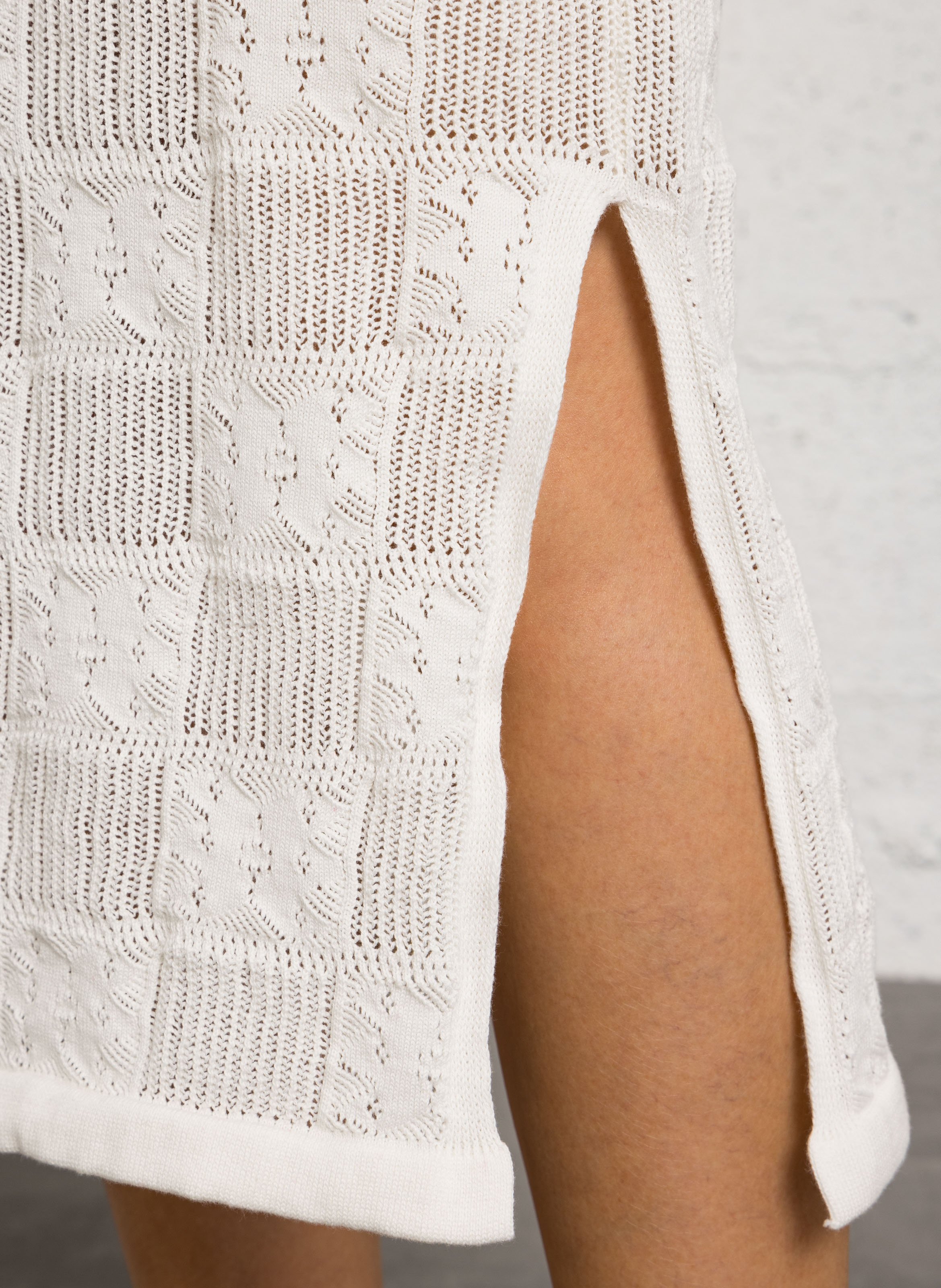 Cotton midi dress LA NOUVELLE White