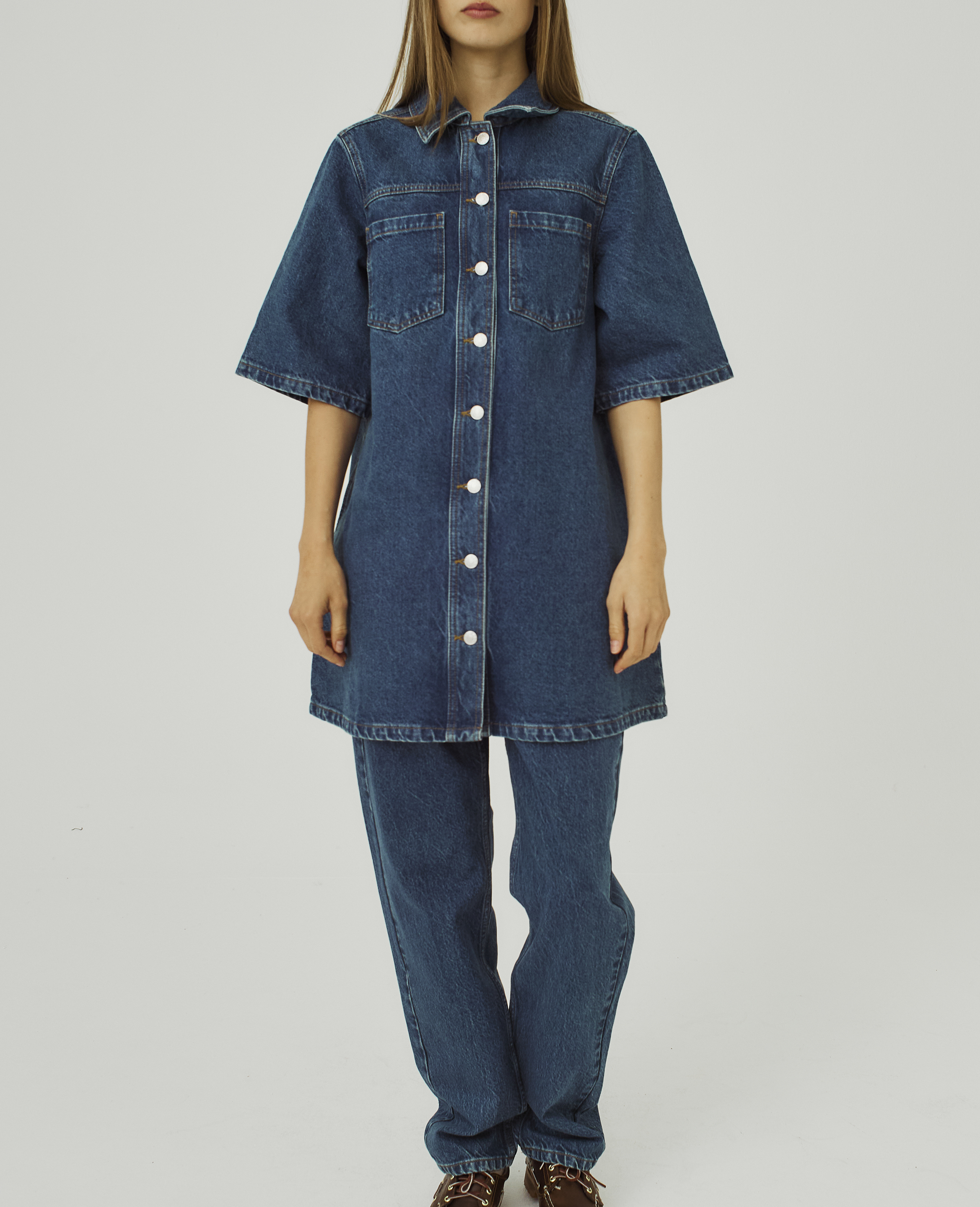 Denim dress NORR Blue