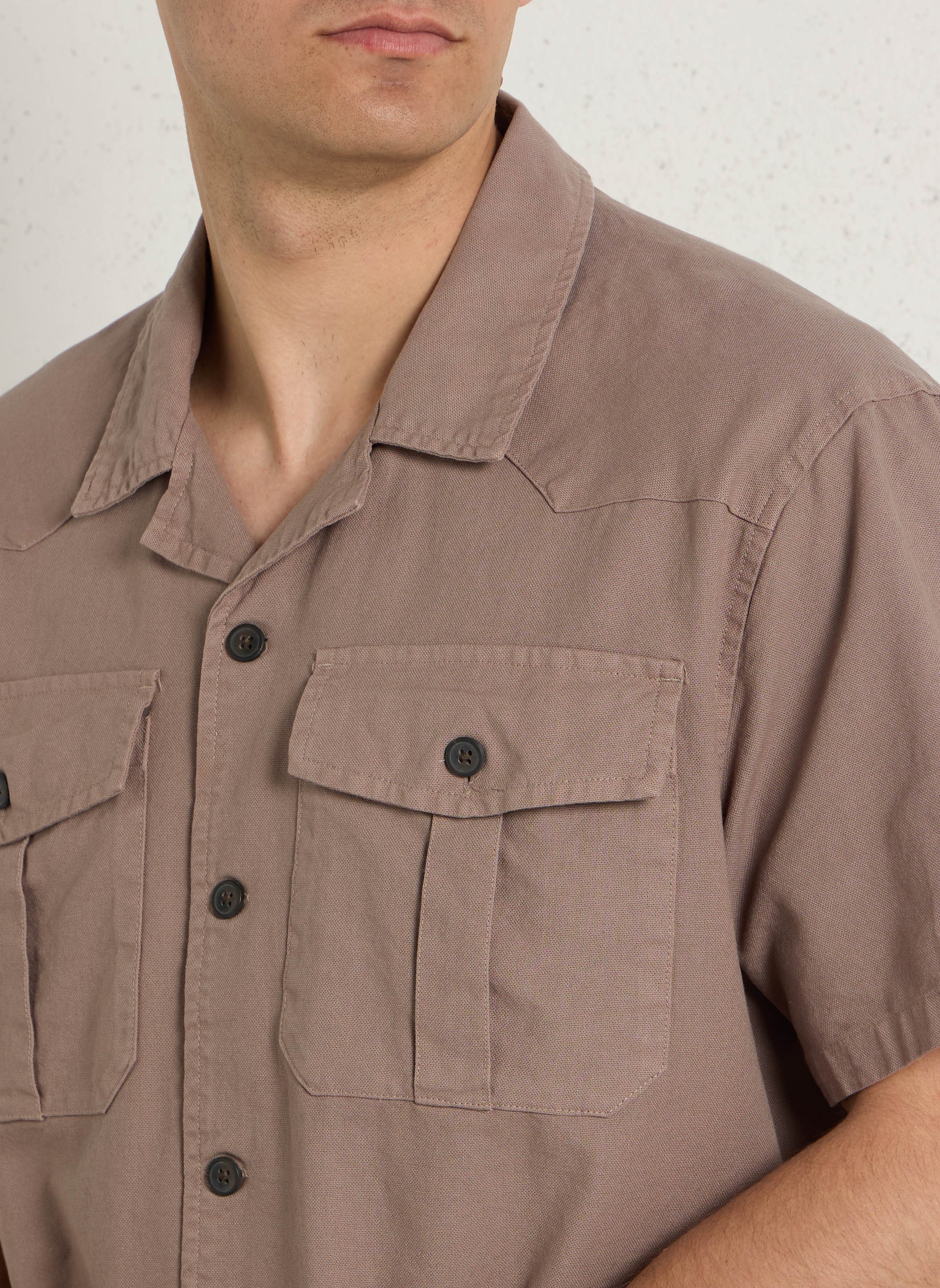 Oversized cotton shirt SOLID Grey