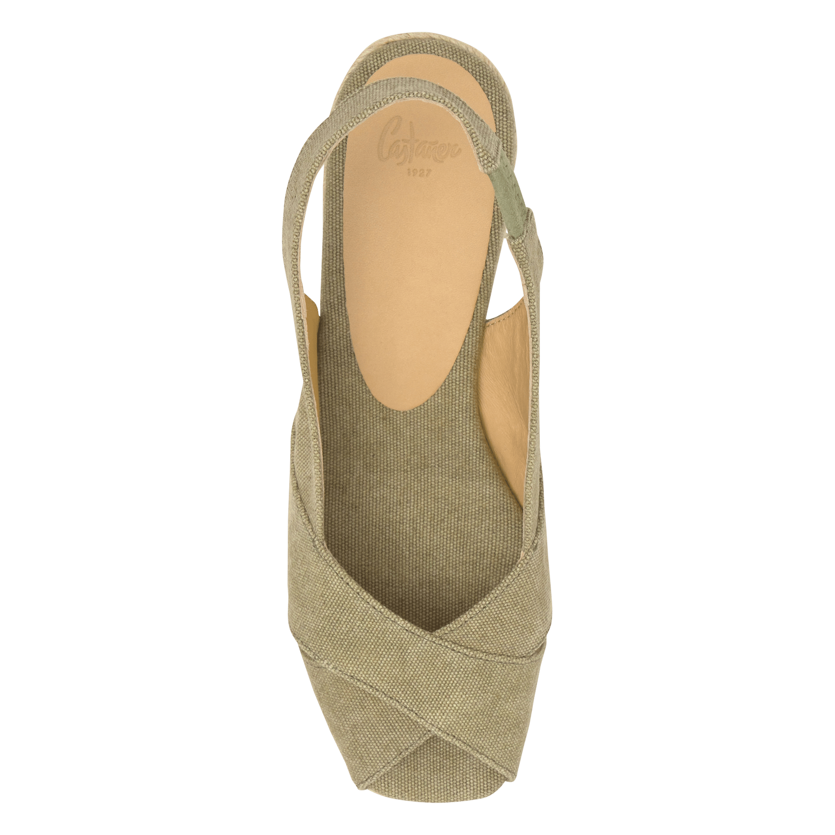 Espadrilles with organic cotton heel CASTANER Khaki