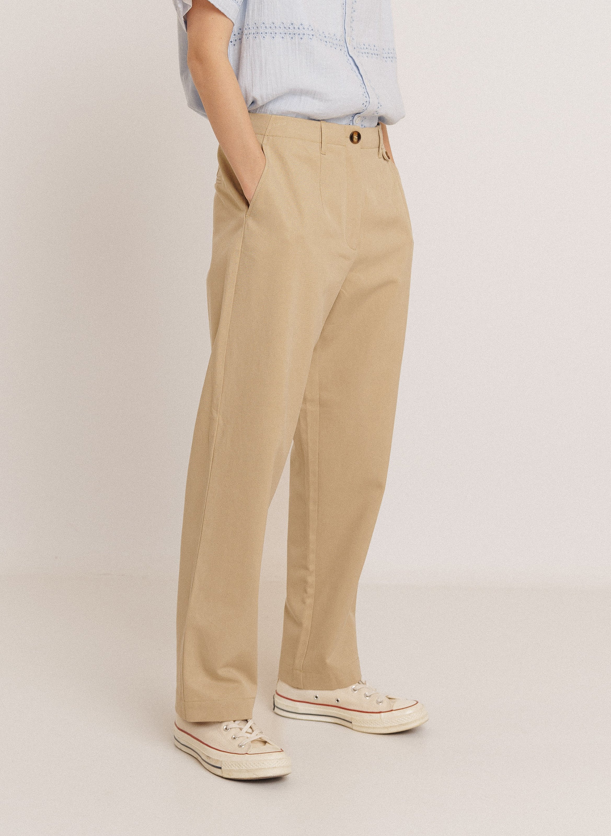 Straight-leg cotton pants INDI & COLD