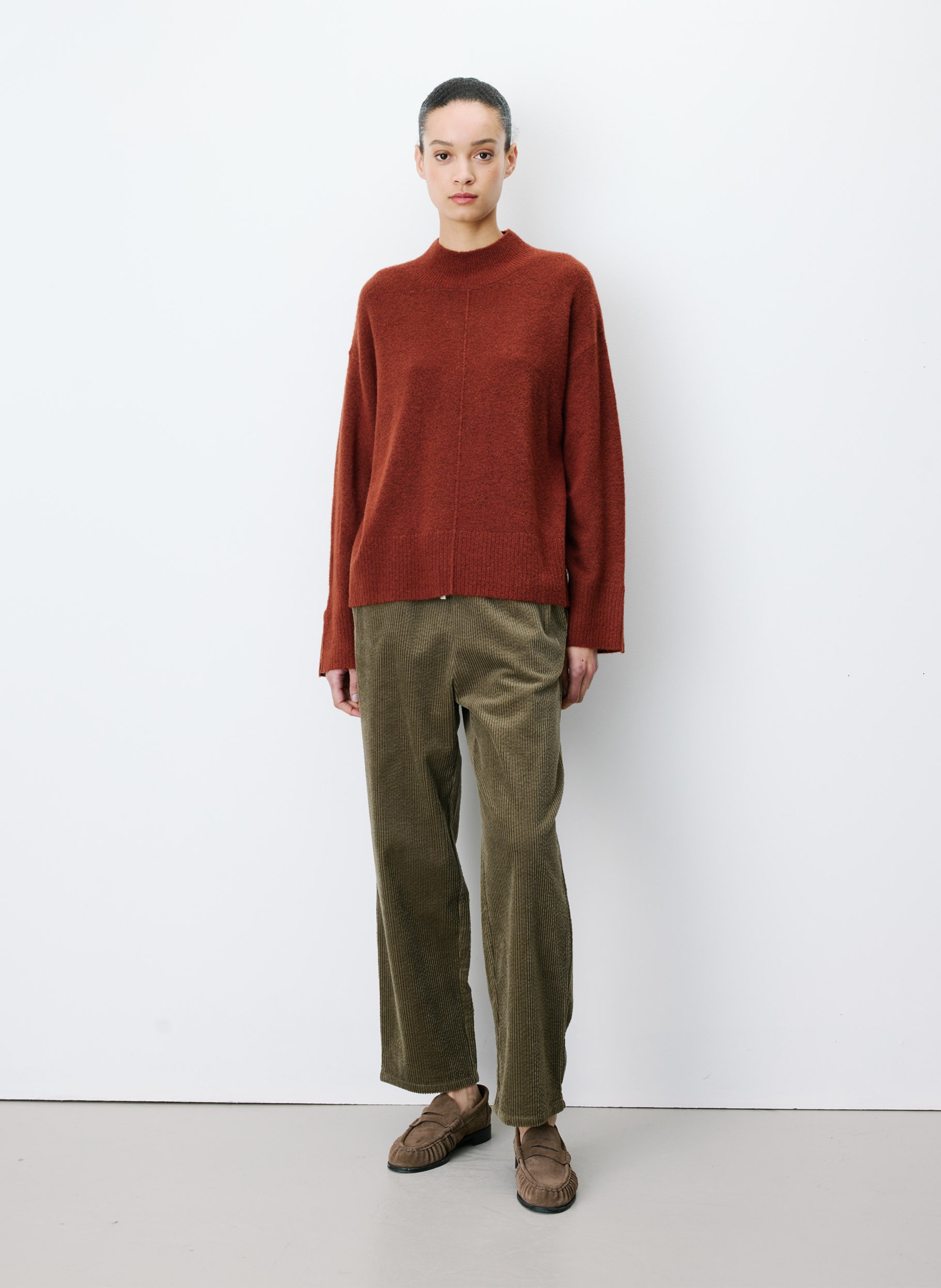 Pull col rond  GRACE ET MILA Orange