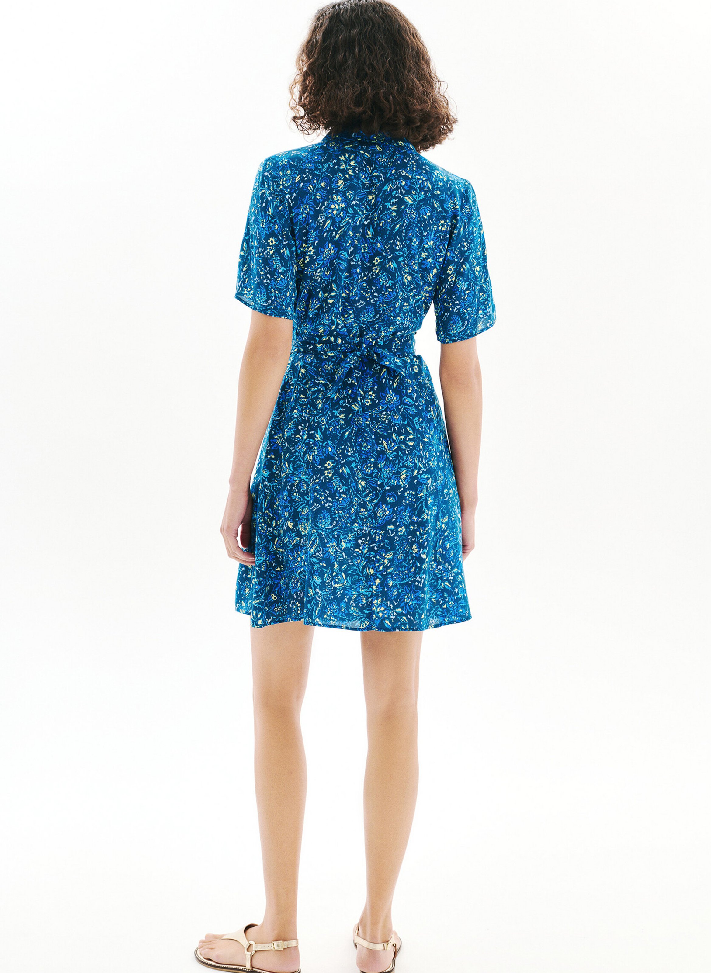 Geblümtes Hemdblusenkleid CAROLL Blau
