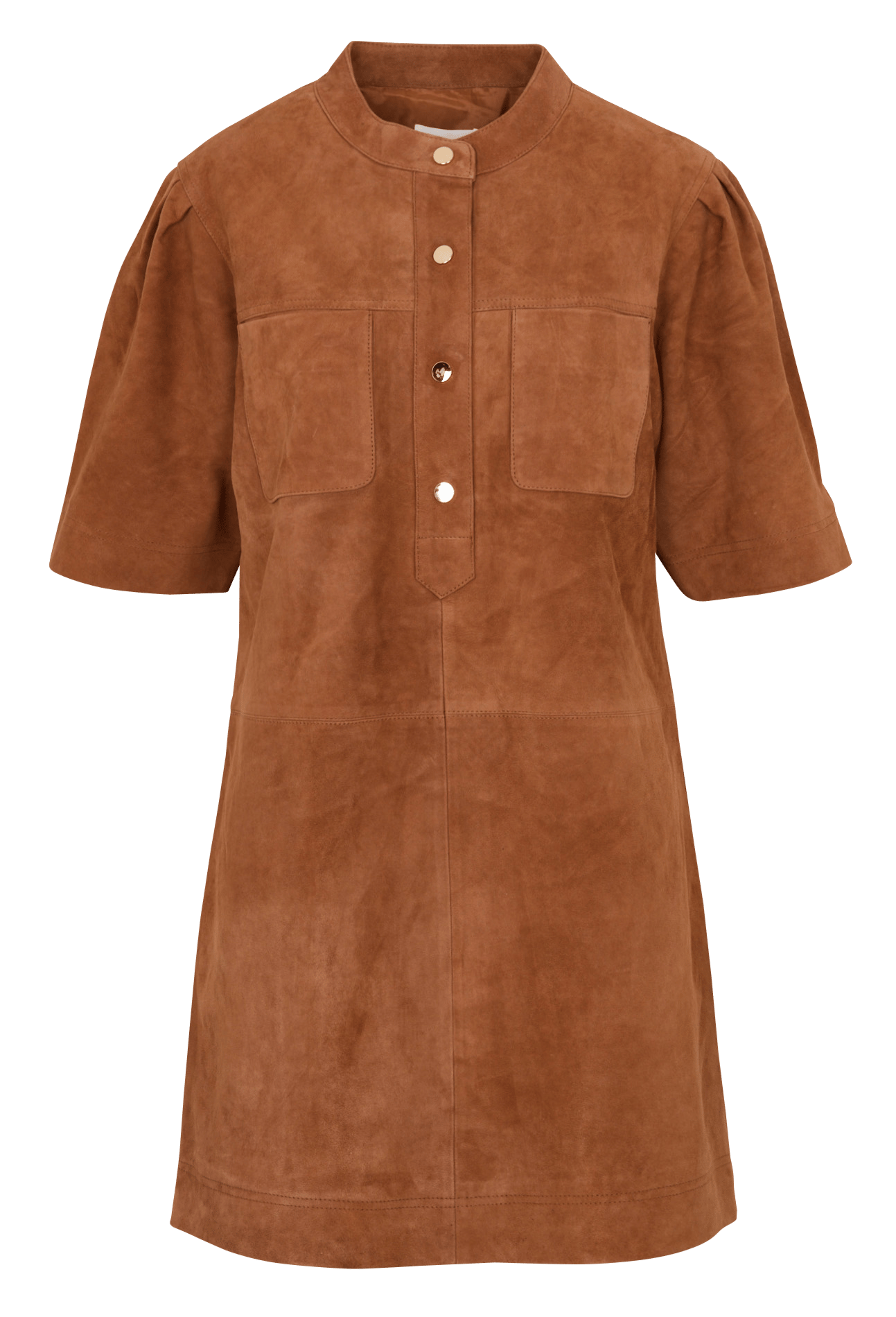Robe courte en cuir suédé MAISON 123 Beige