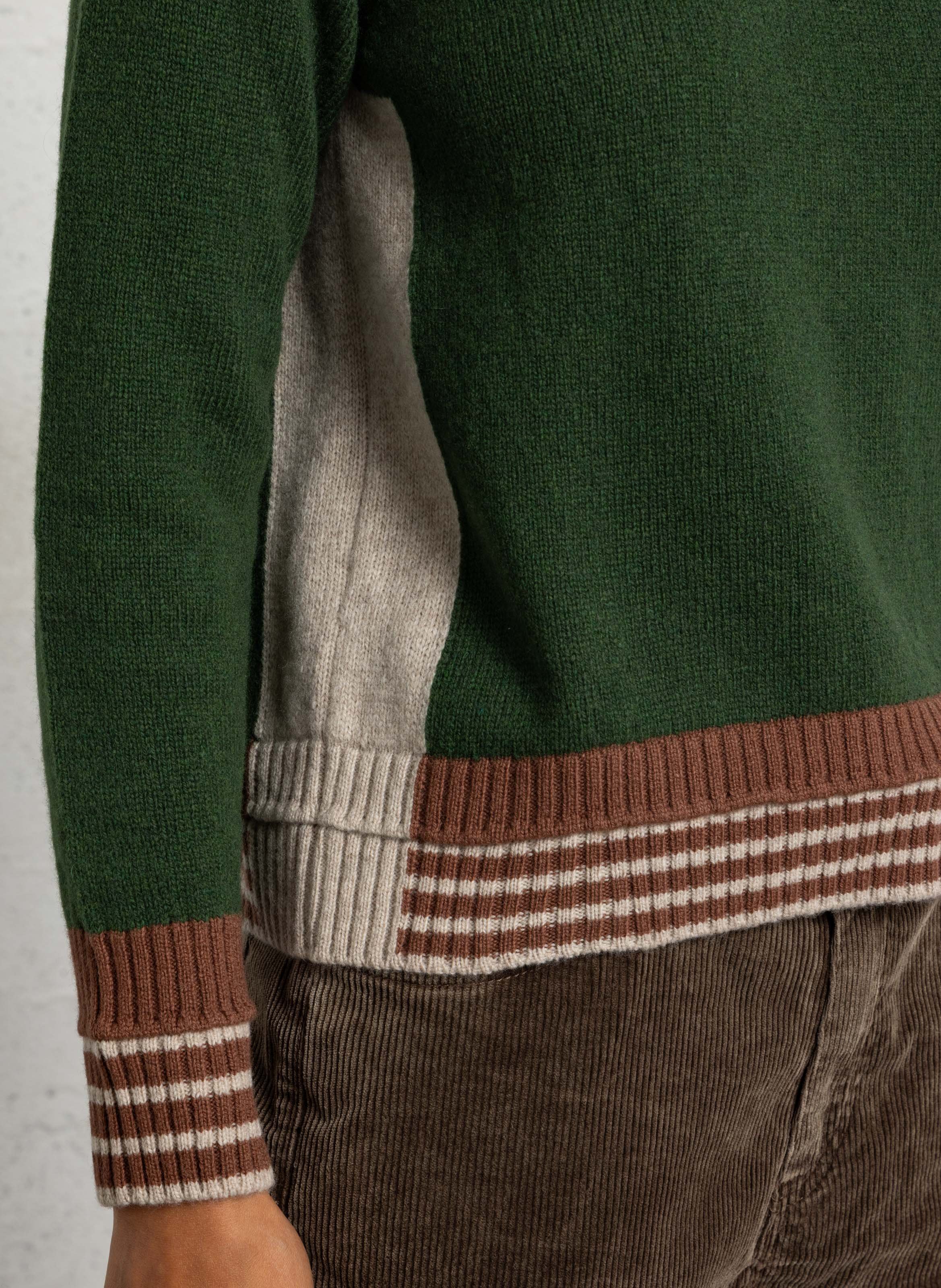 Pull droit col montant en laine DIEGA Multicolore
