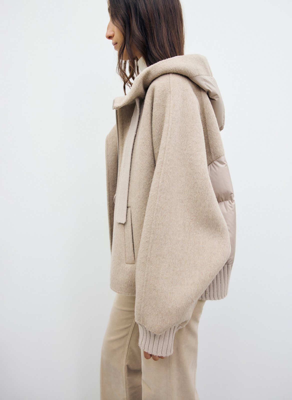 Veste droite en laine mélangée GERARD DAREL Beige