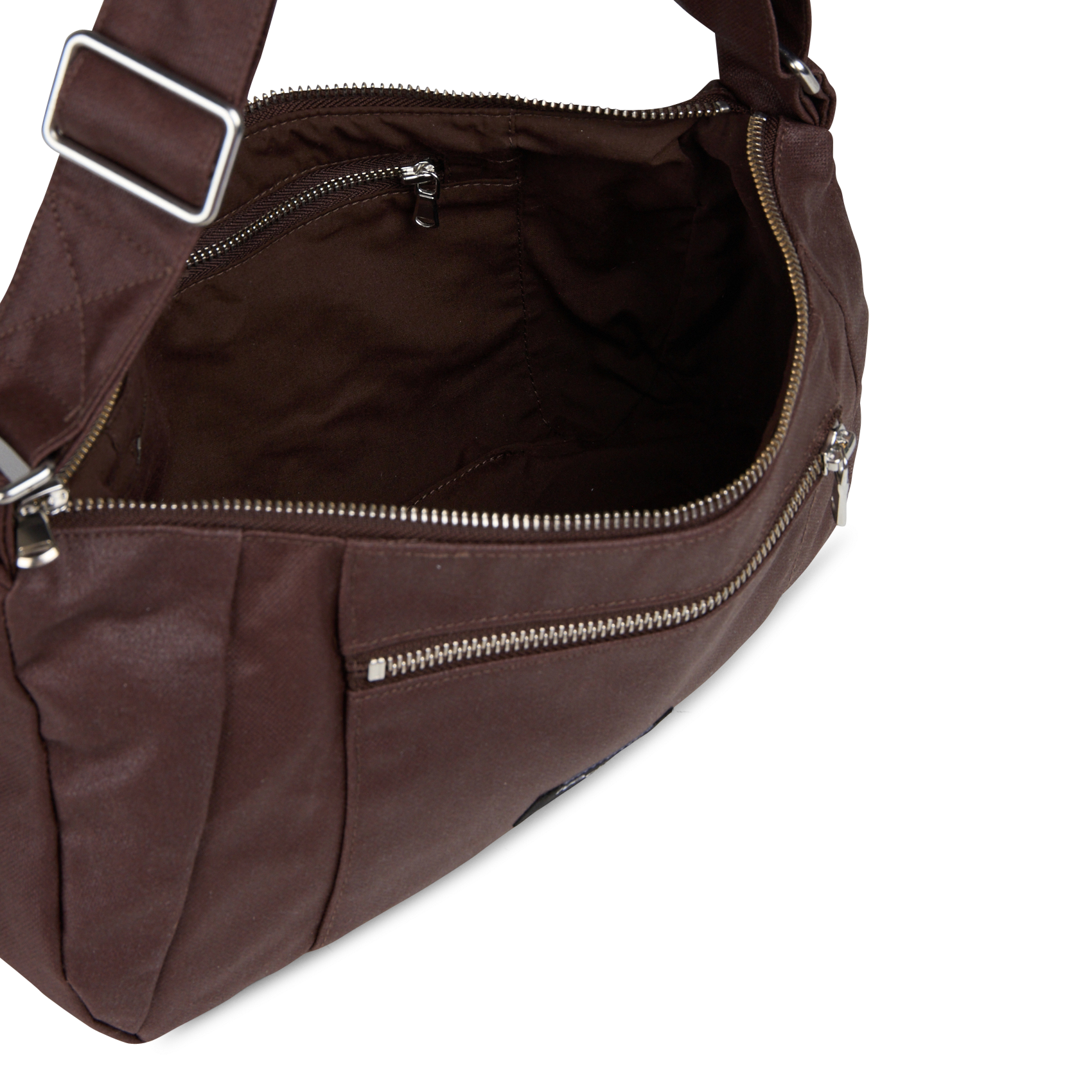 Schoudertas van gerecycled gemengd katoen. | Bruin RIVEDROITE PARIS Dames