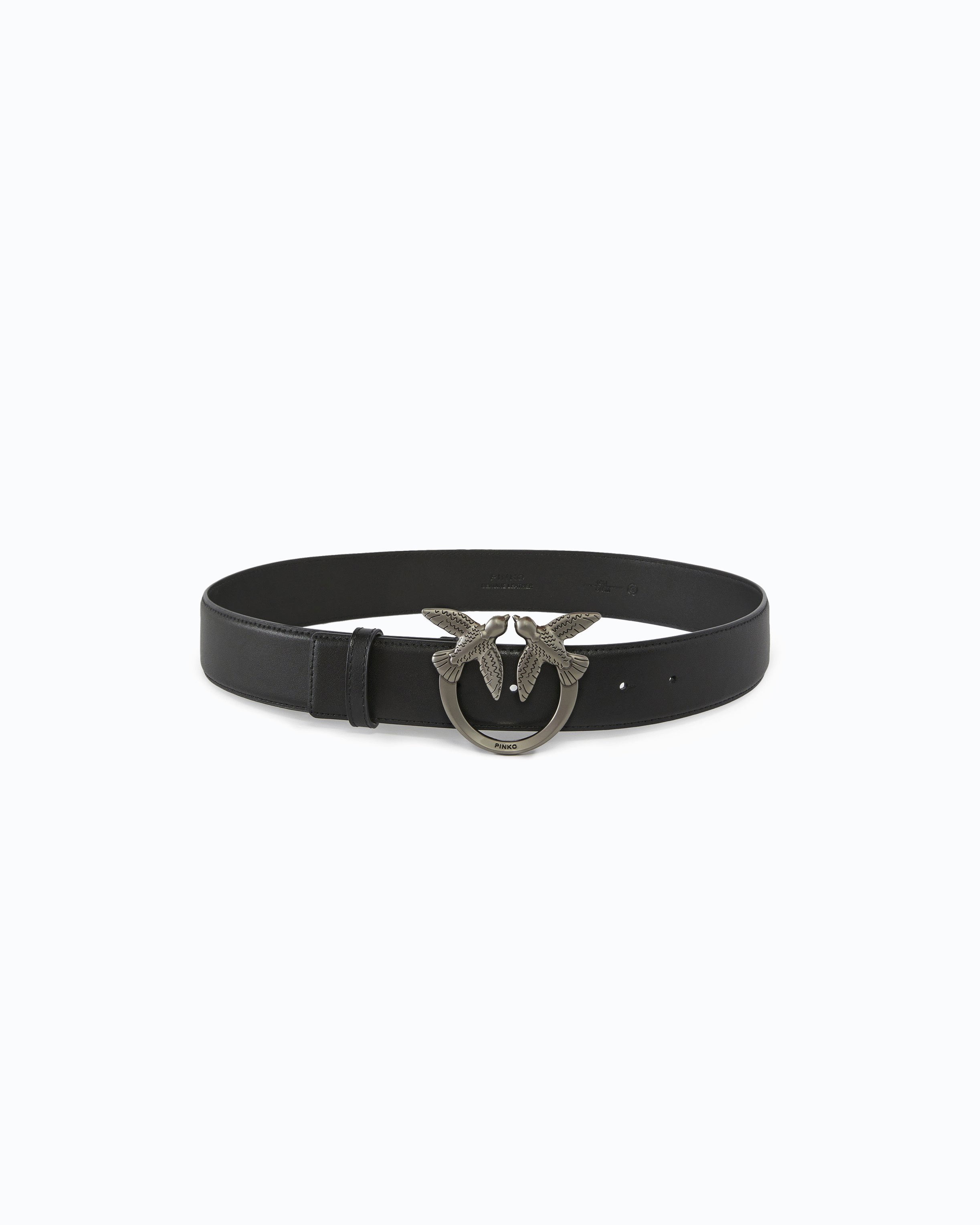 Ceinture large love birds en cuir 4cm PINKO