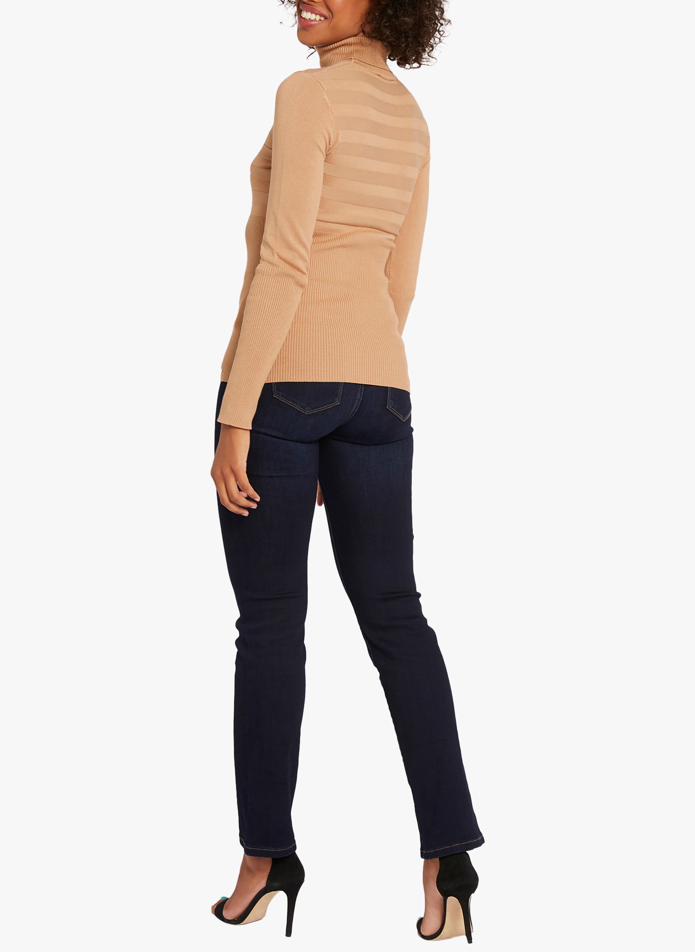 Pull col roulé MORGAN Marron