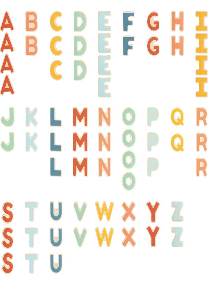 Alphabet Magnétique (70 Pièces) Multicolore Hape - Enfant