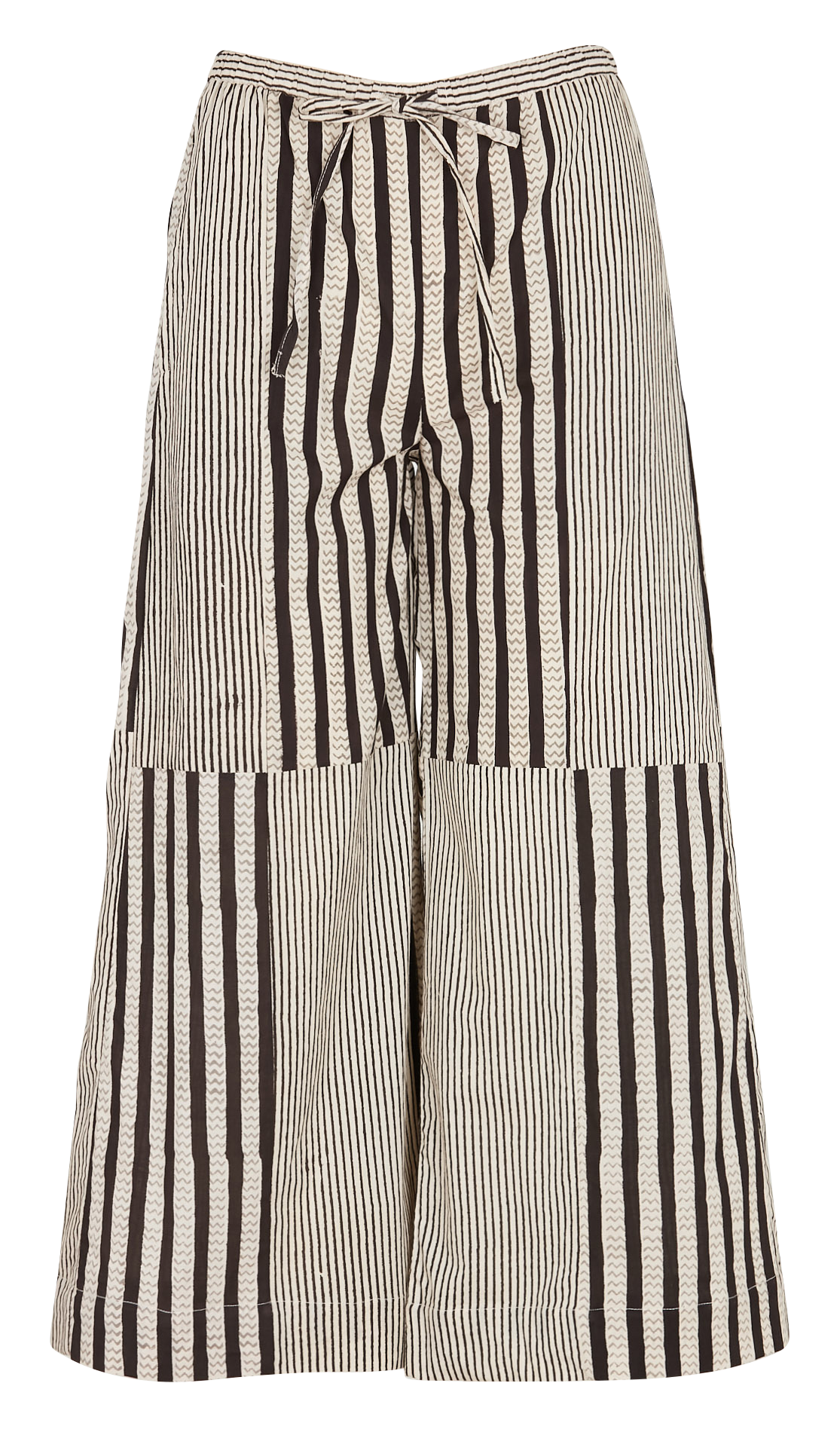 Weite Baumwollhose Schwarz