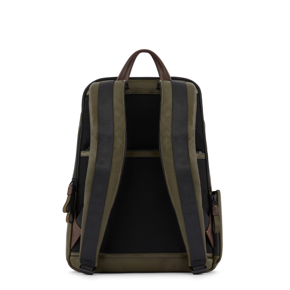 Leather backpack PIQUADRO Green