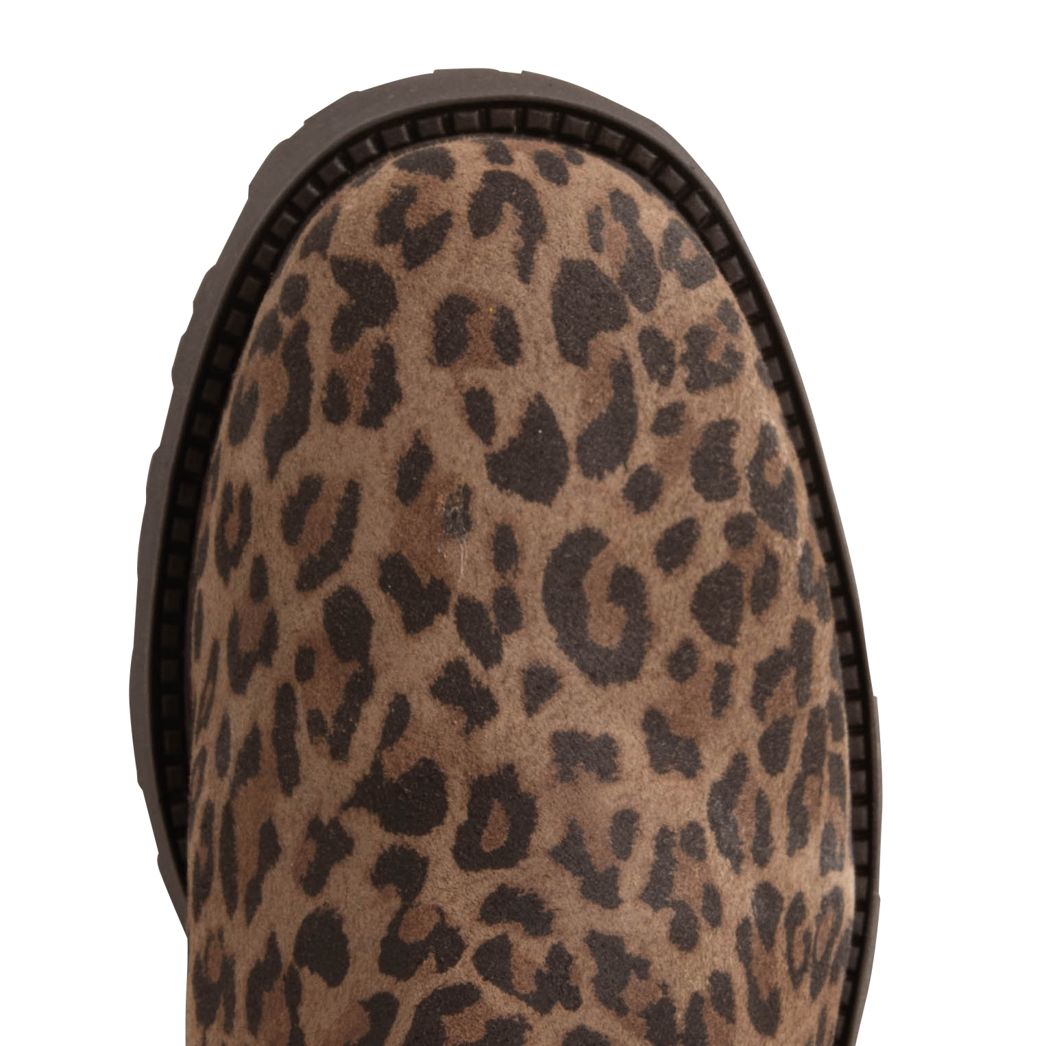 Bottines crantées en cuir imprimé léopard JB MARTIN Marron