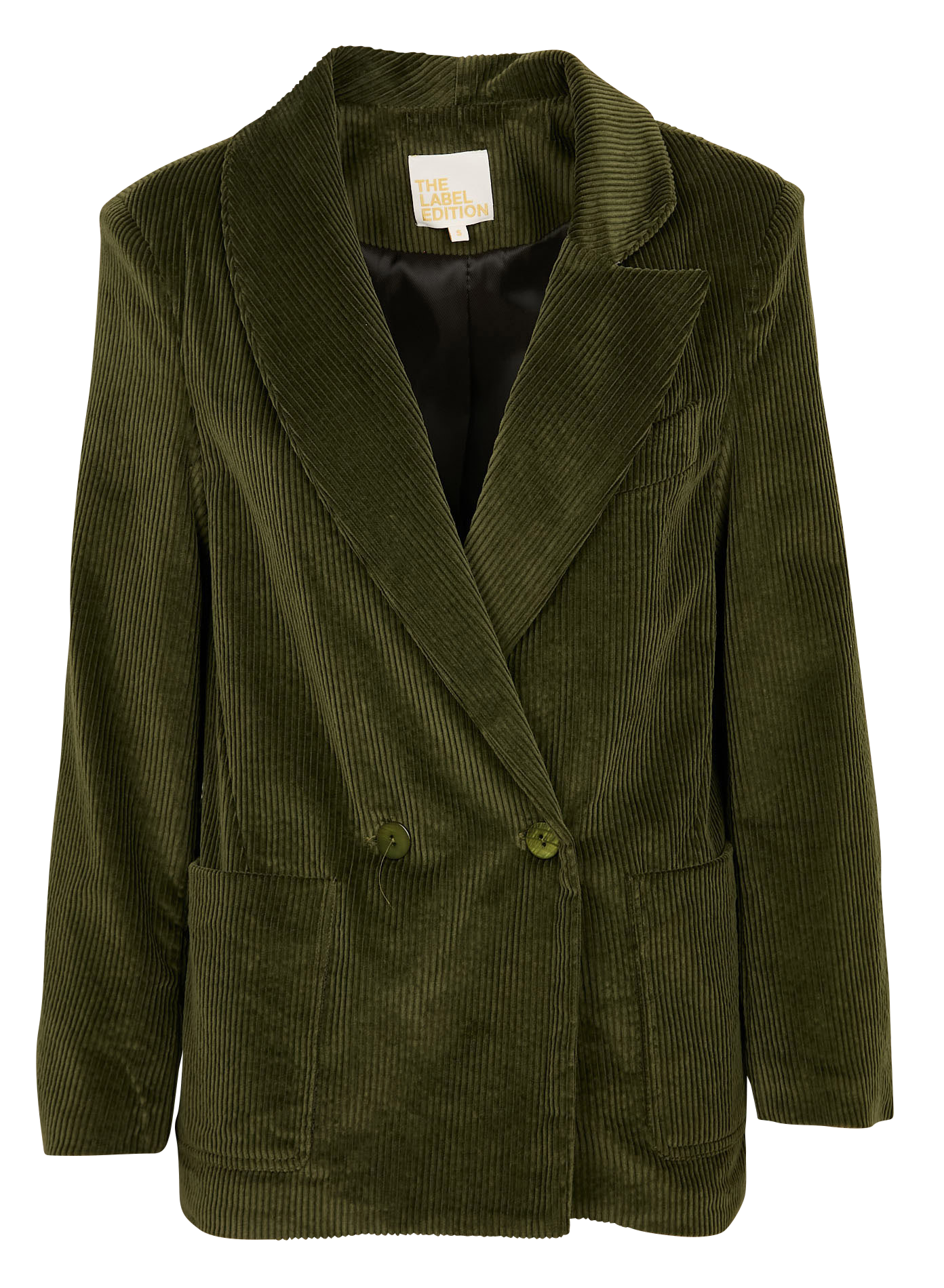Oversized organic linen blazer THE LABEL EDITION Green