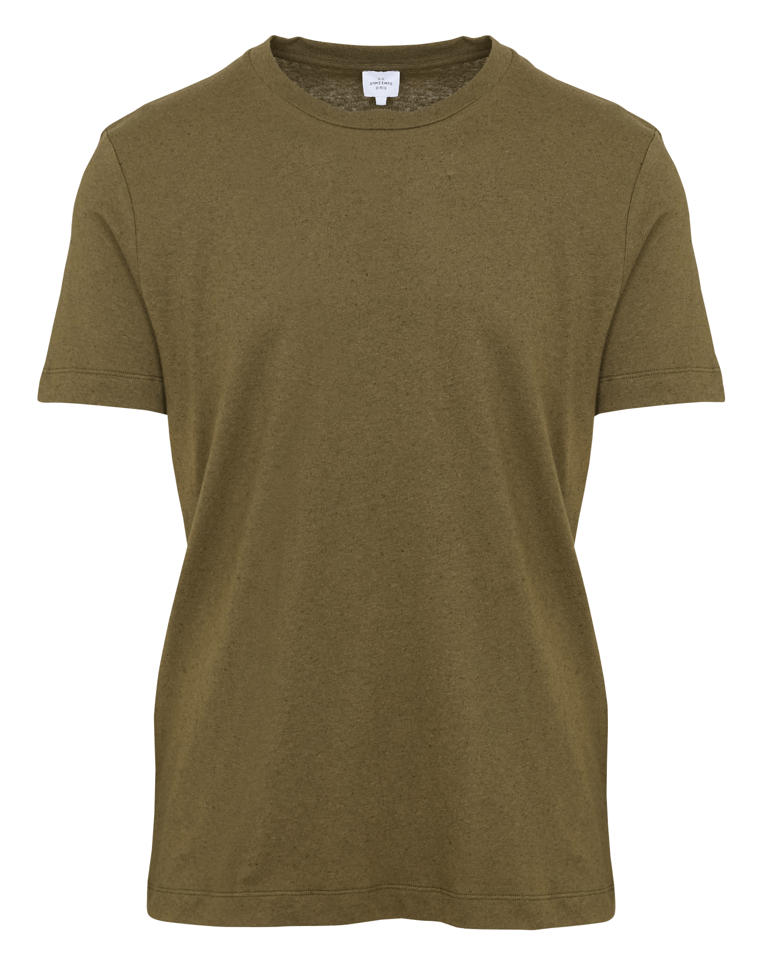 Basic cotton-mix T-shirt AU PRINTEMPS PARIS Khaki