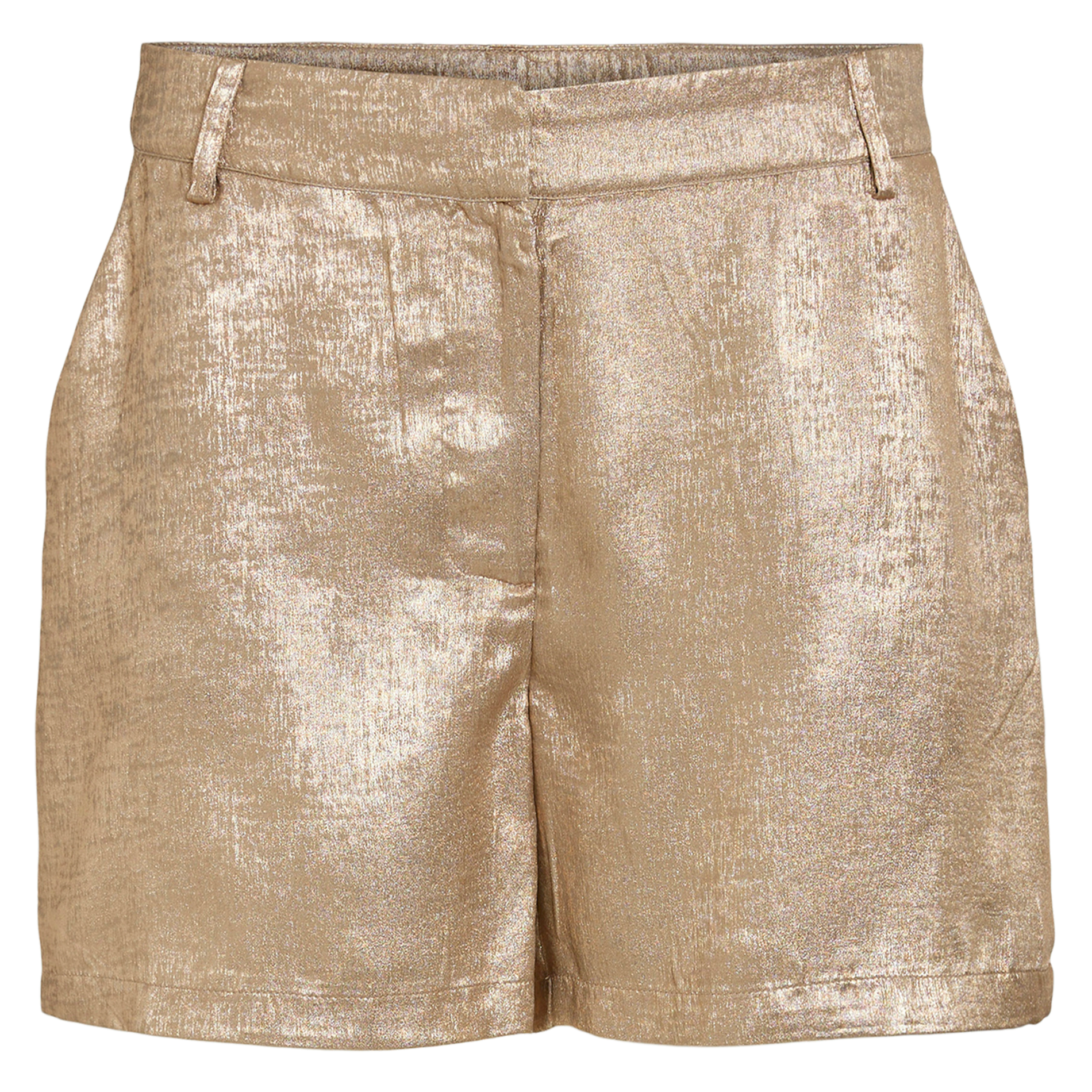 Short droit métallisé VILA Beige