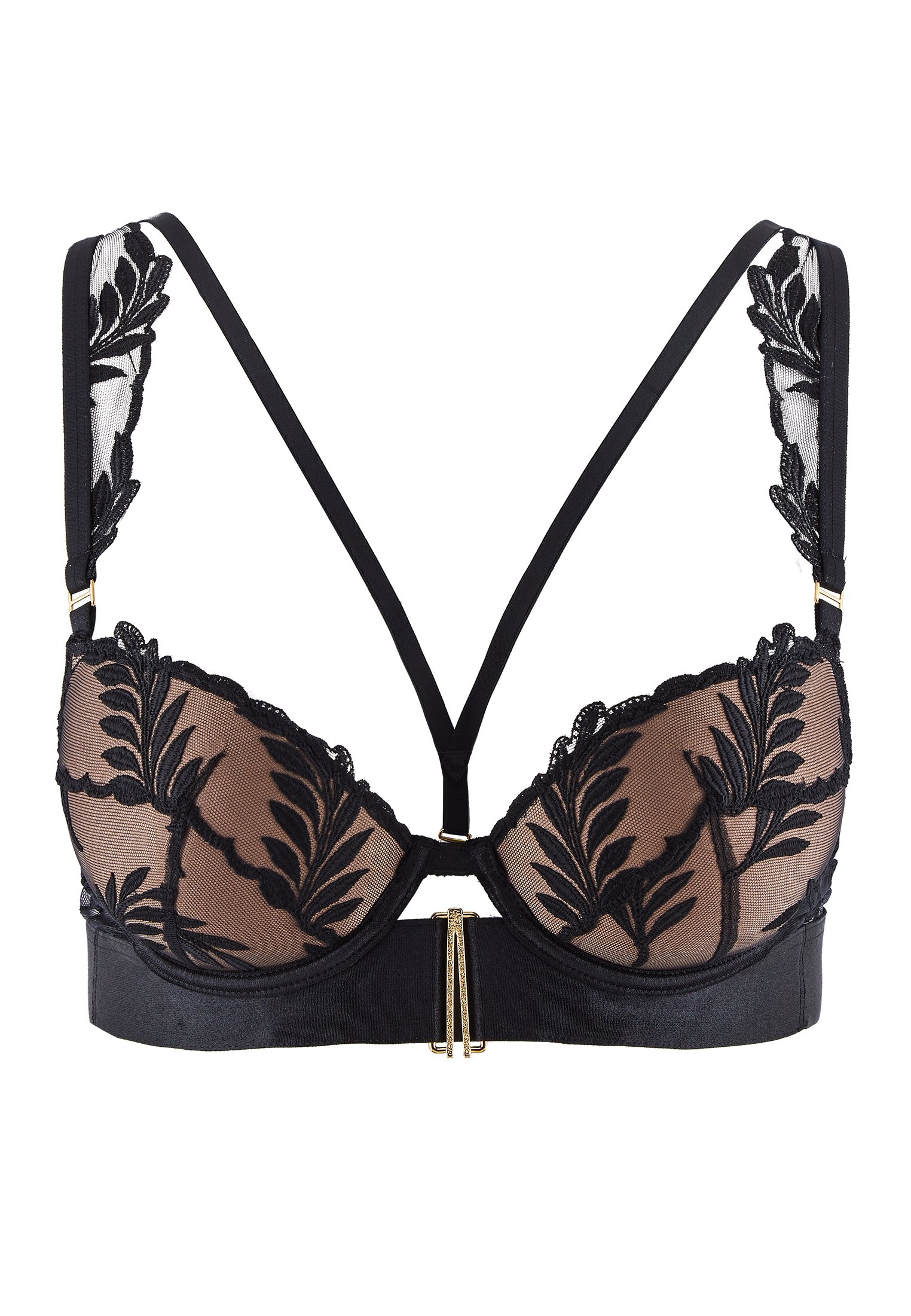 Amour Précieux Diamant black  push-up shell bra AUBADE Black