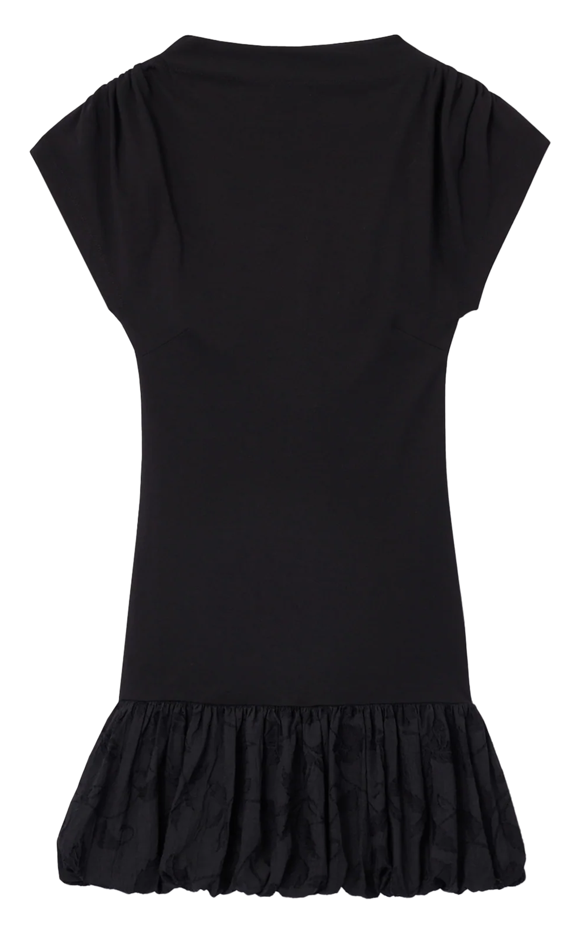 Korte jurk van katoen met ronde hals NITAH Zwart