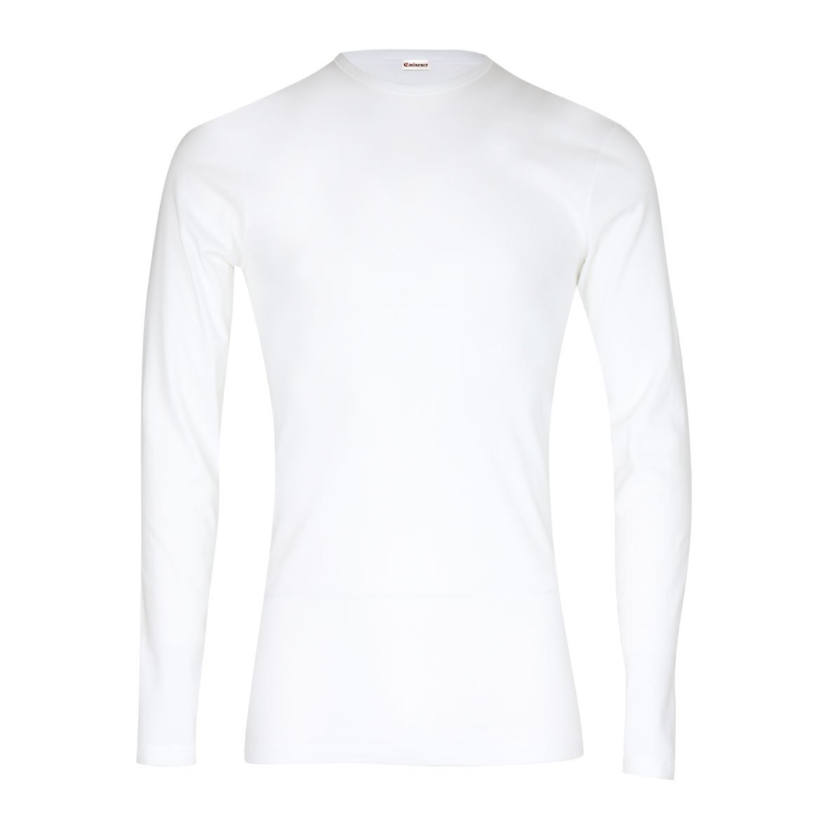 Round neck long-sleeve men's T-shirt in premium pure cotton by Eminence. EMINENCE White