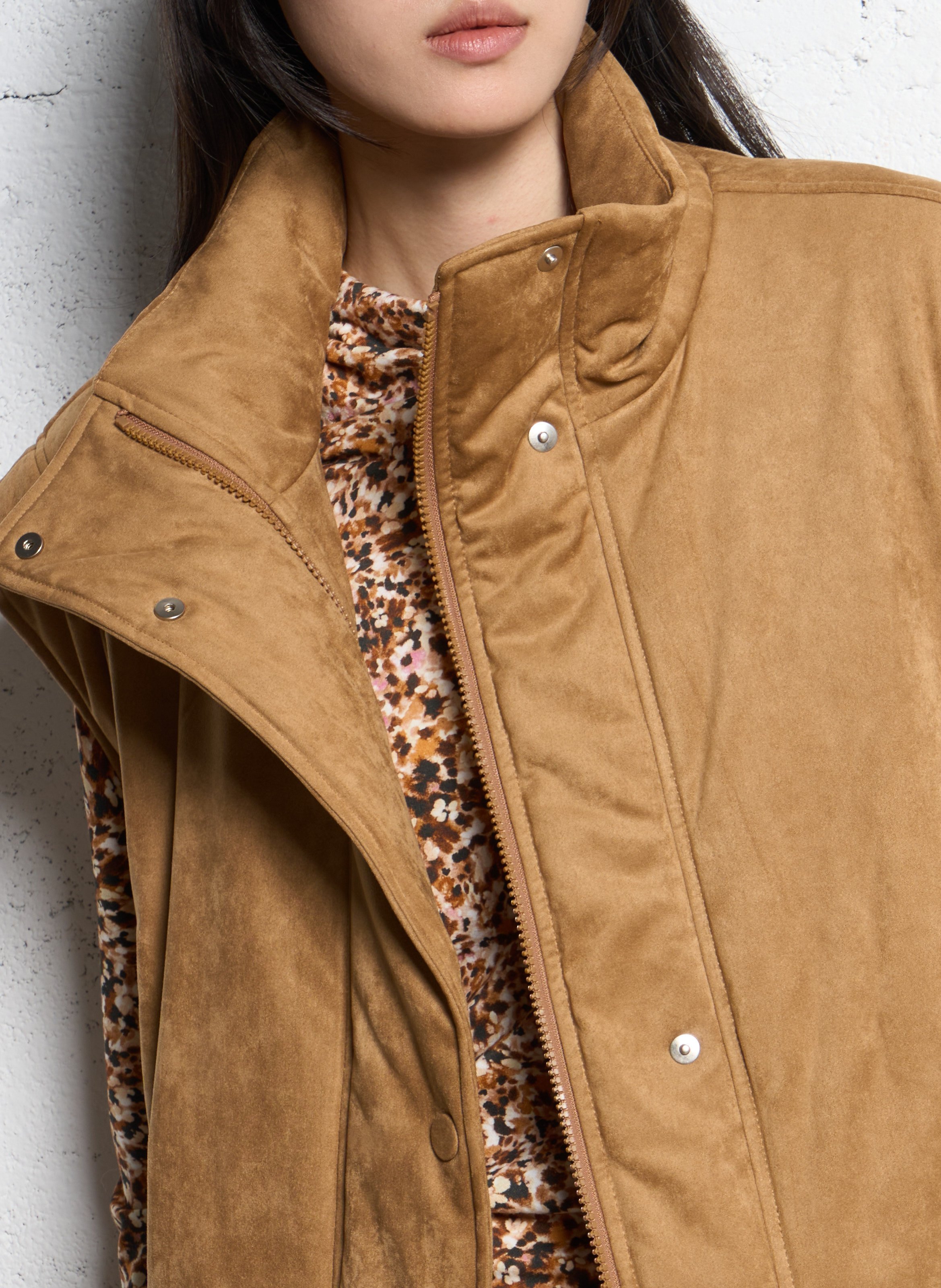 Veste oversize col montant SUNCOO Beige