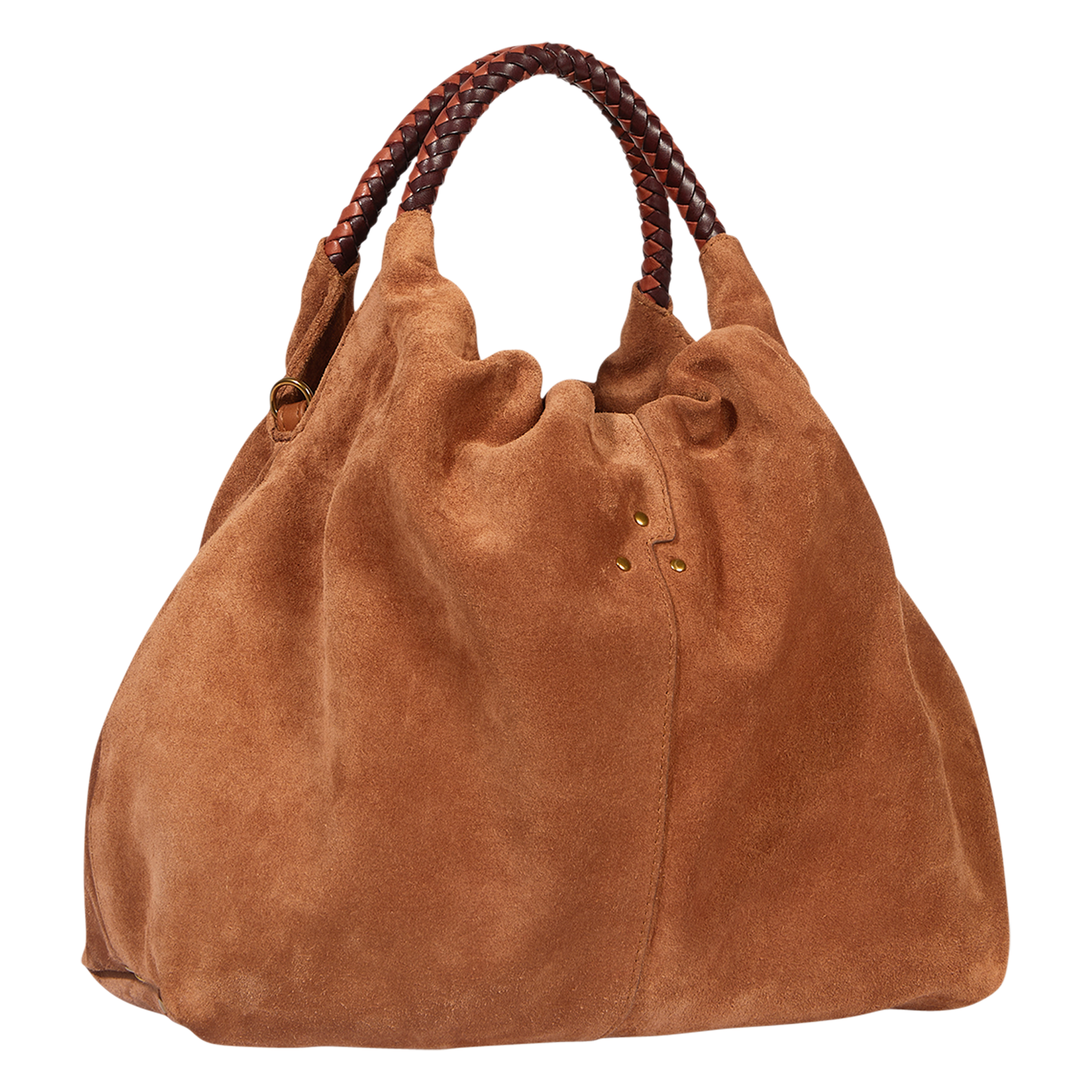 Sac bourse en cuir velours JEROME DREYFUSS Marron