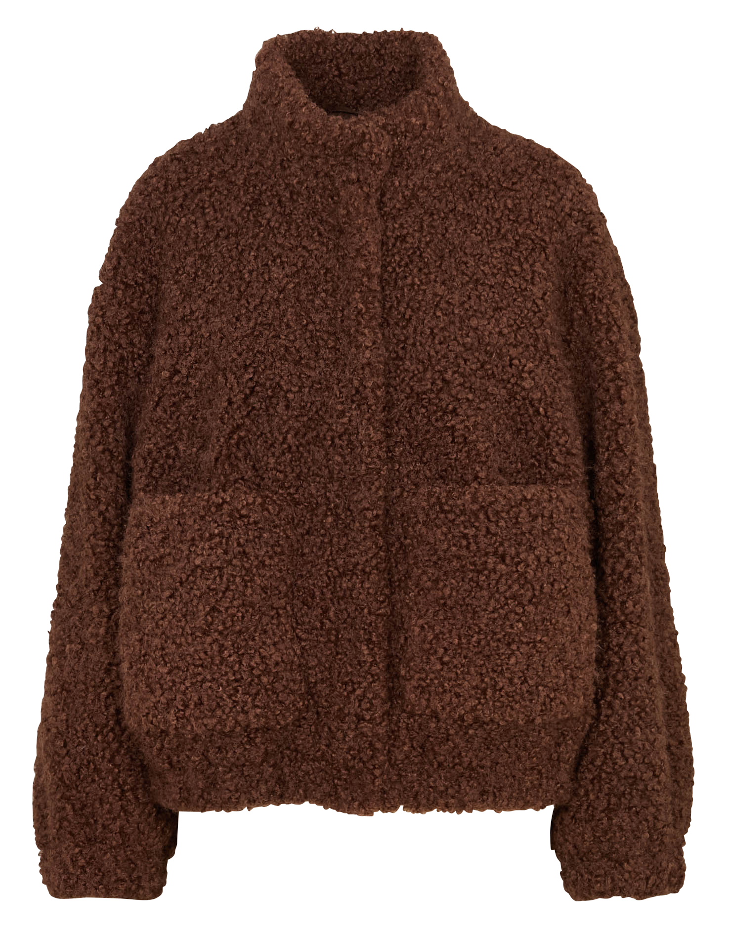 Oversized high collar jacket JC SOPHIE Brown