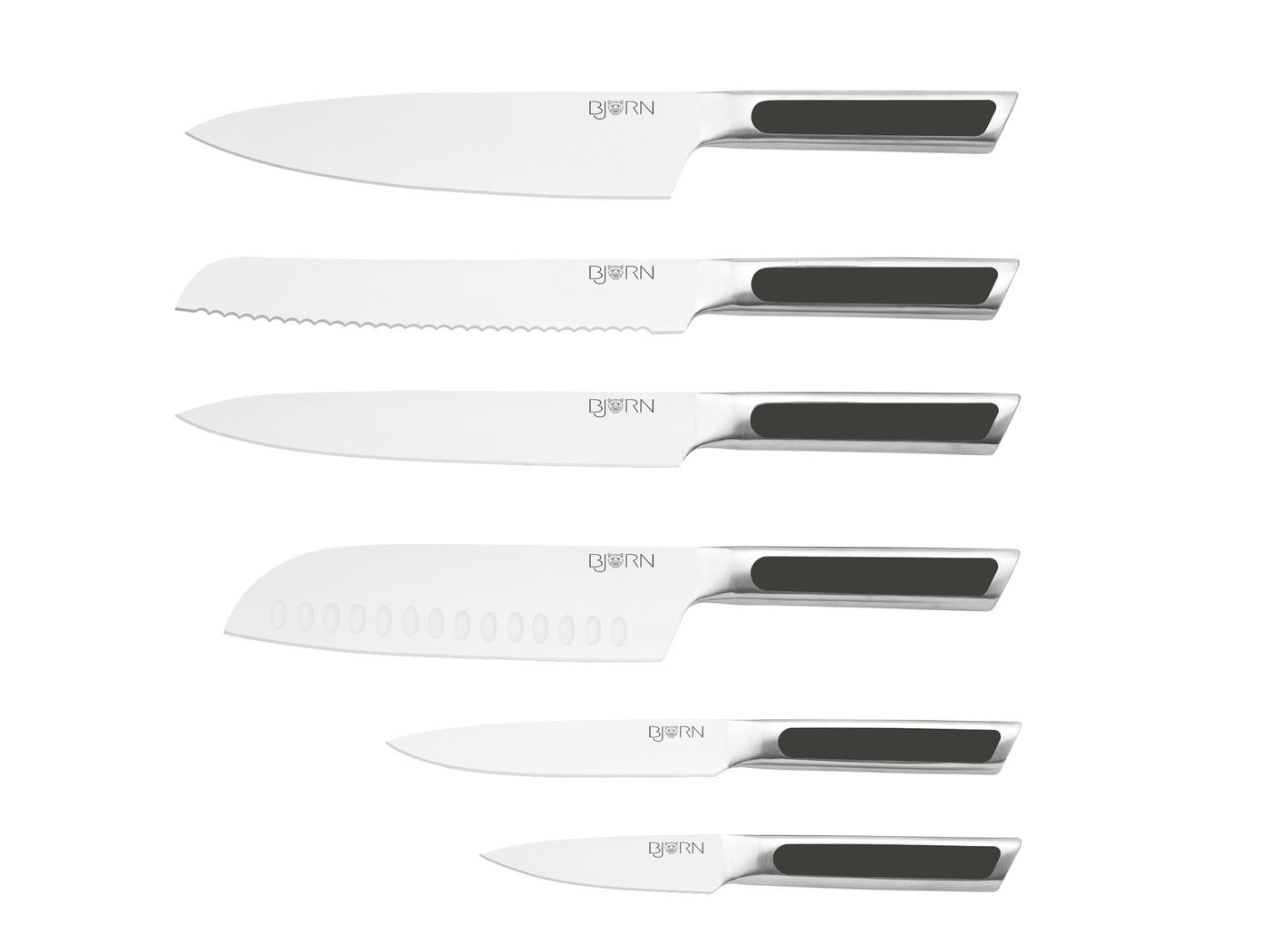 Loki kitchen knives - 6 pieces BJORN Grey