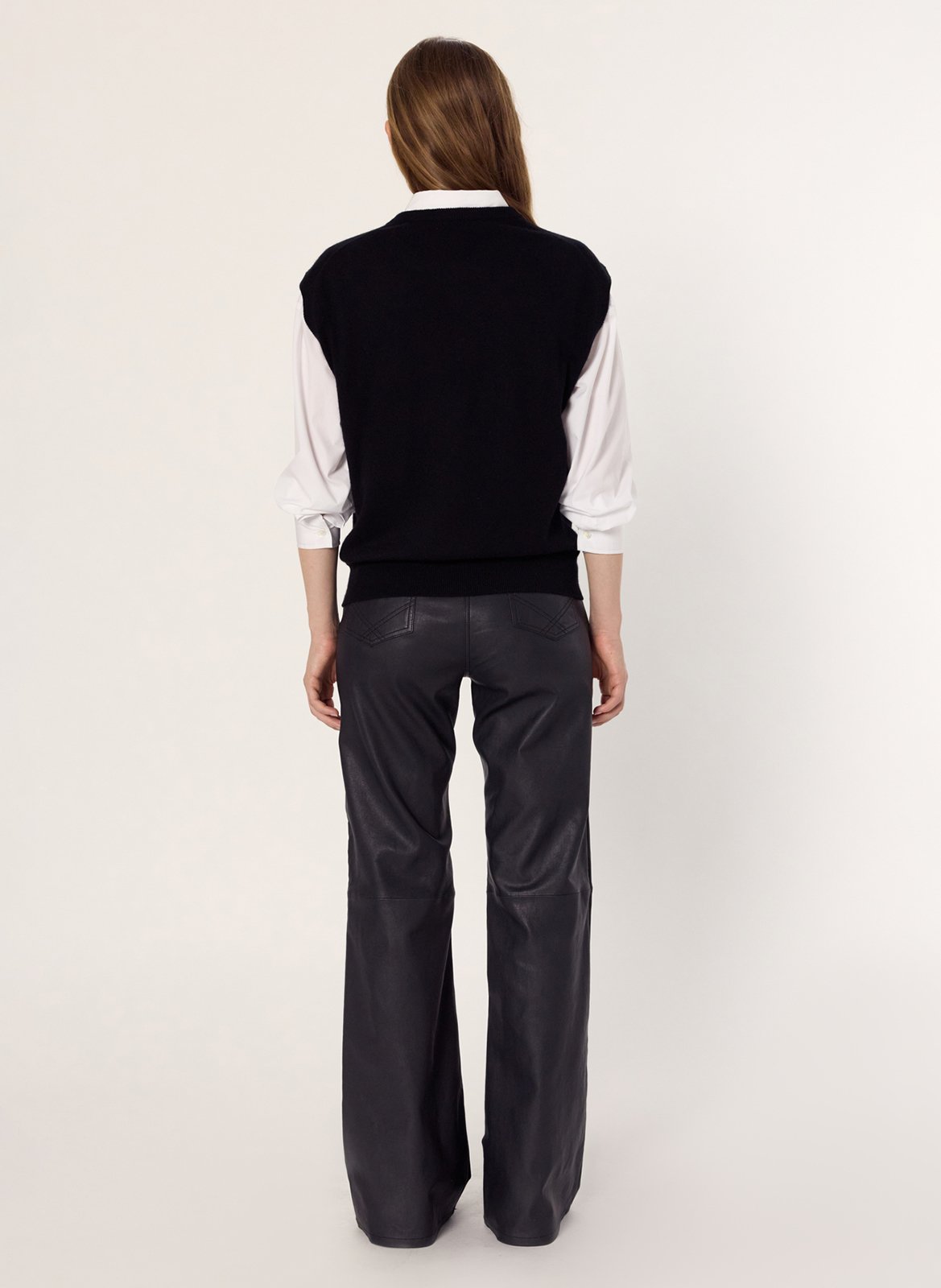 Pull droit col rond en cachemire GERARD DAREL Noir