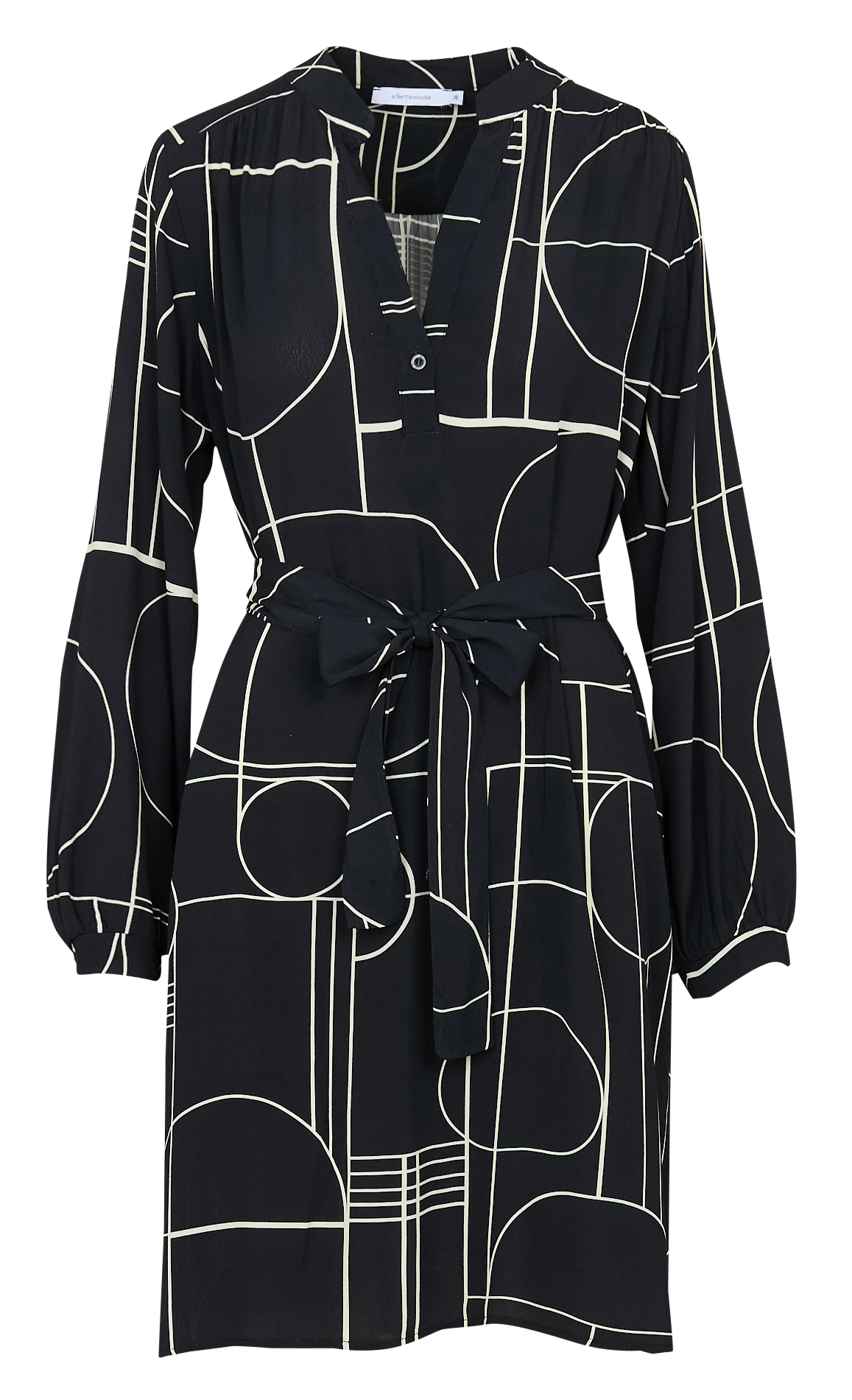 Henley midi dress LA FEE MARABOUTEE Black