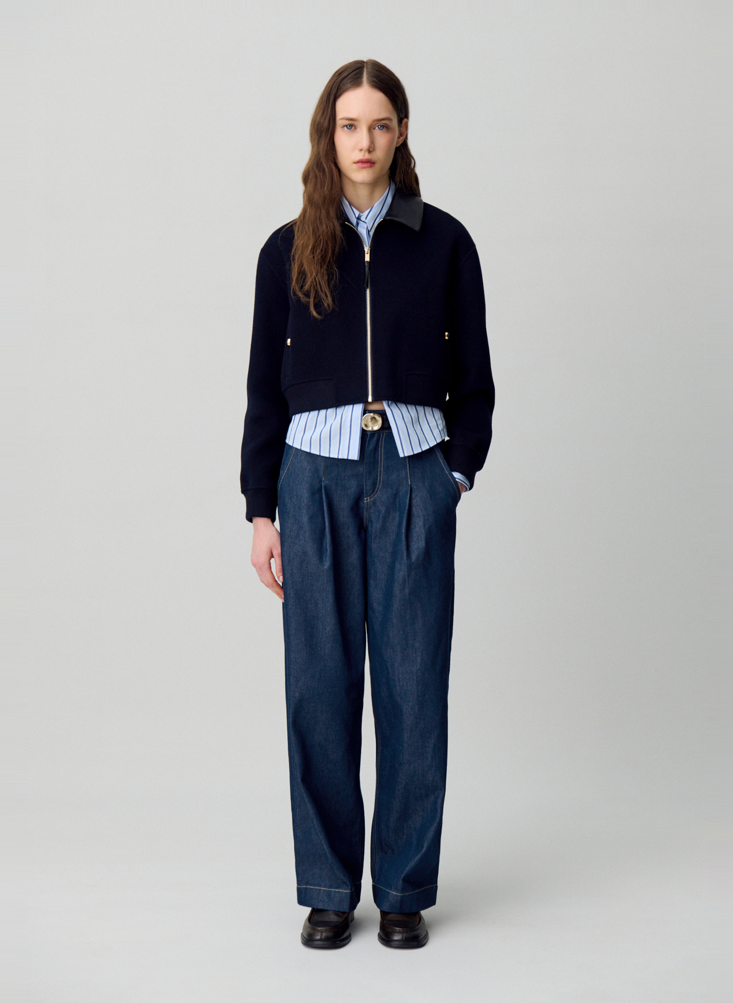 Jean large en coton mélangé CLAUDIE PIERLOT Bleu