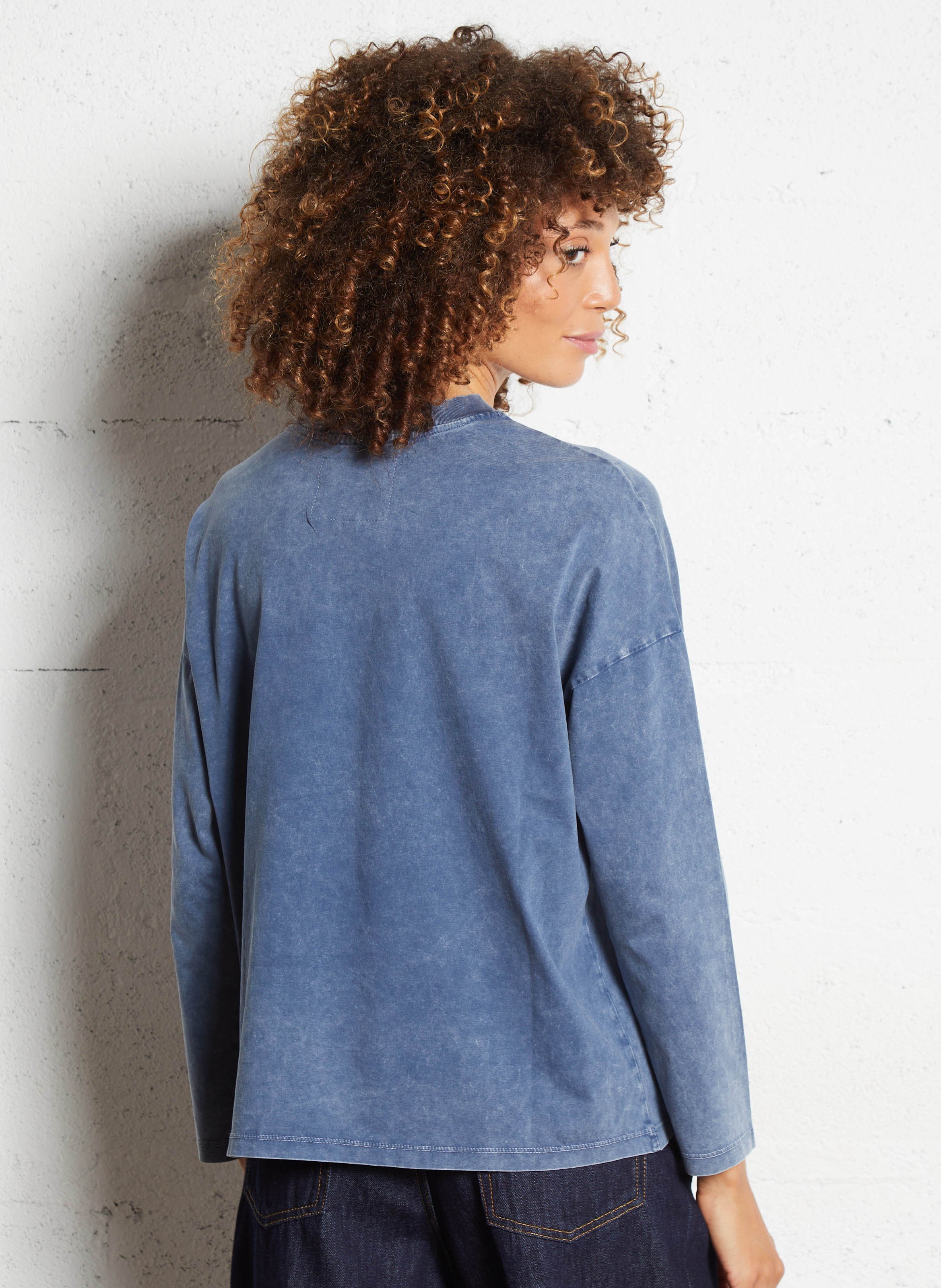 Oversized ruimvallend katoenen T-shirt BELLEROSE Blauw